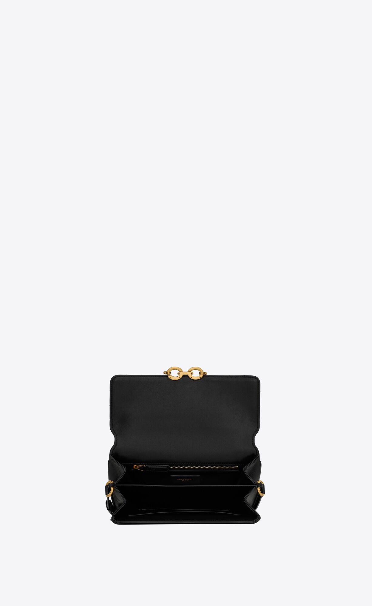 YSL Le Maillon Satchel In Gesteppt Lambskin Schwarz | 27153-WJLI