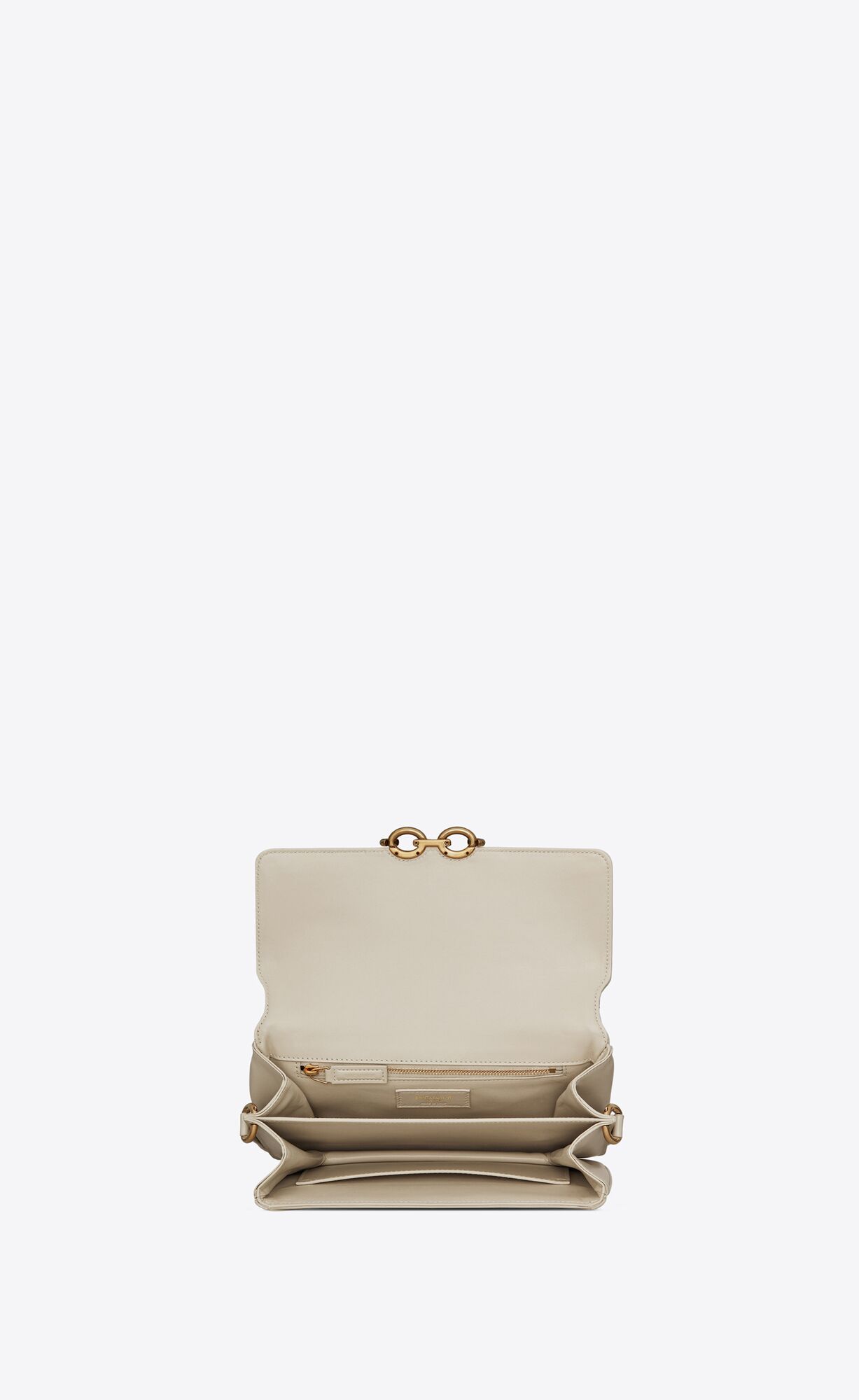 YSL Le Maillon Satchel In Smooth Leder Blanc Vintage | 84763-RYHI