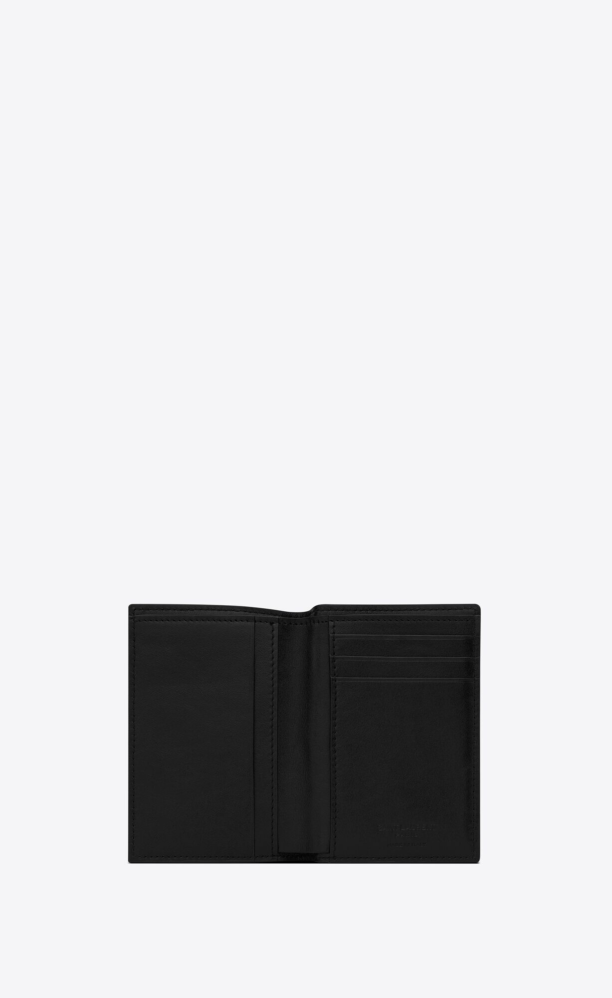 YSL Le Monogramme Credit Card Wallet In Embossed Smooth Leder Schwarz | 48309-HNBM