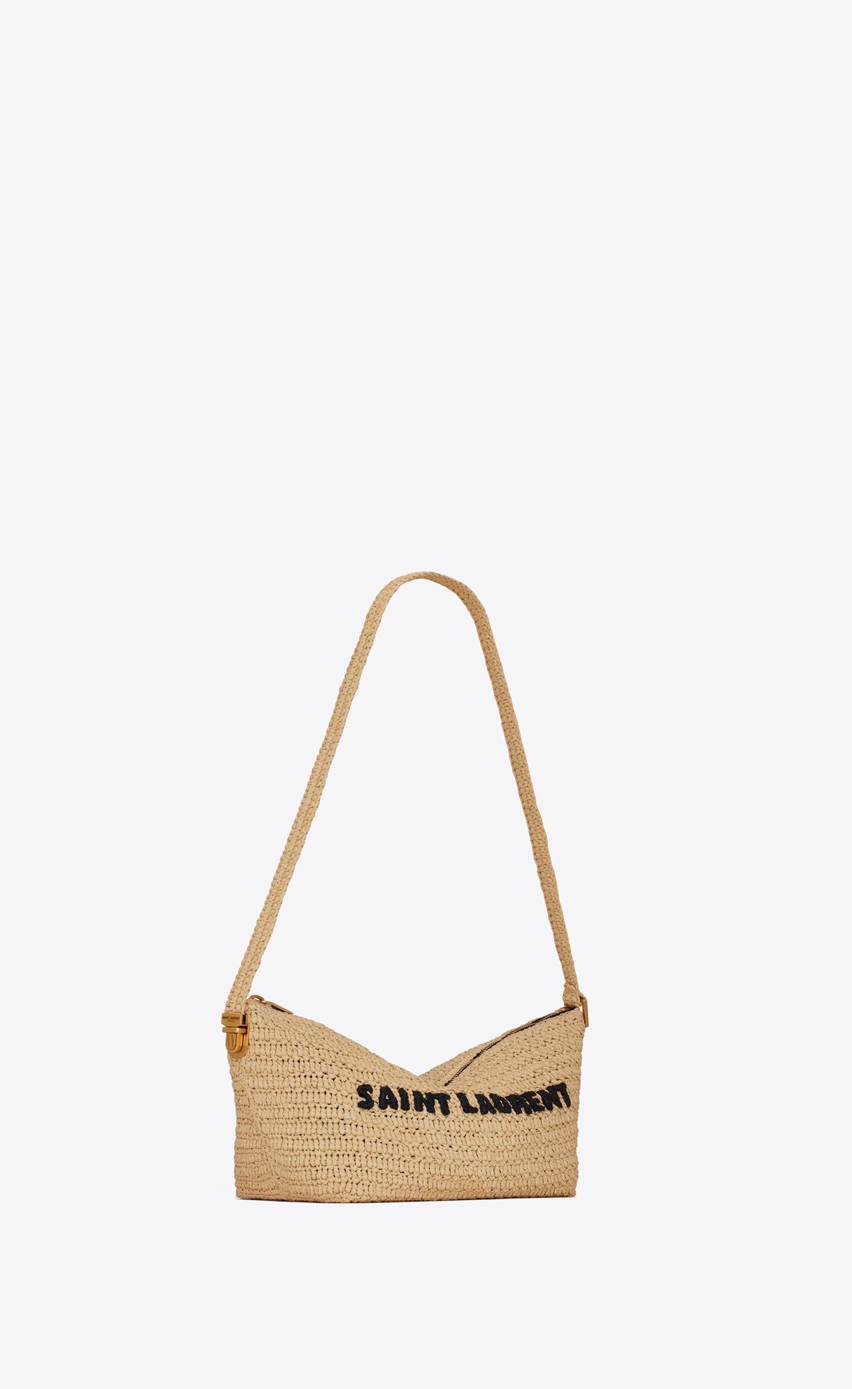 YSL Le Rafia Crossbody Bag Naturel | 60432-NKSX