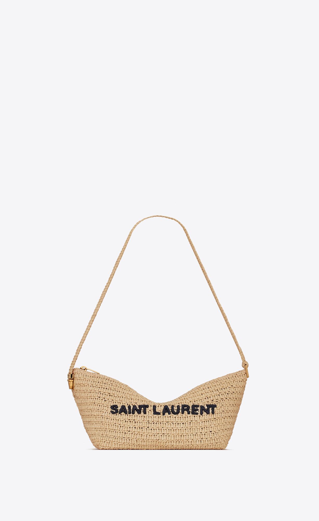 YSL Le Rafia Crossbody Bag Naturel | 60432-NKSX