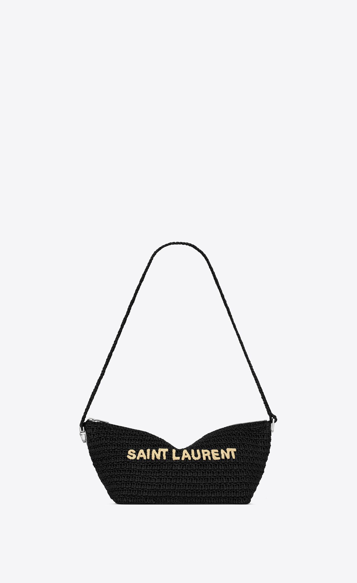 YSL Le Rafia Crossbody Bag Schwarz Beige | 32760-BEUW