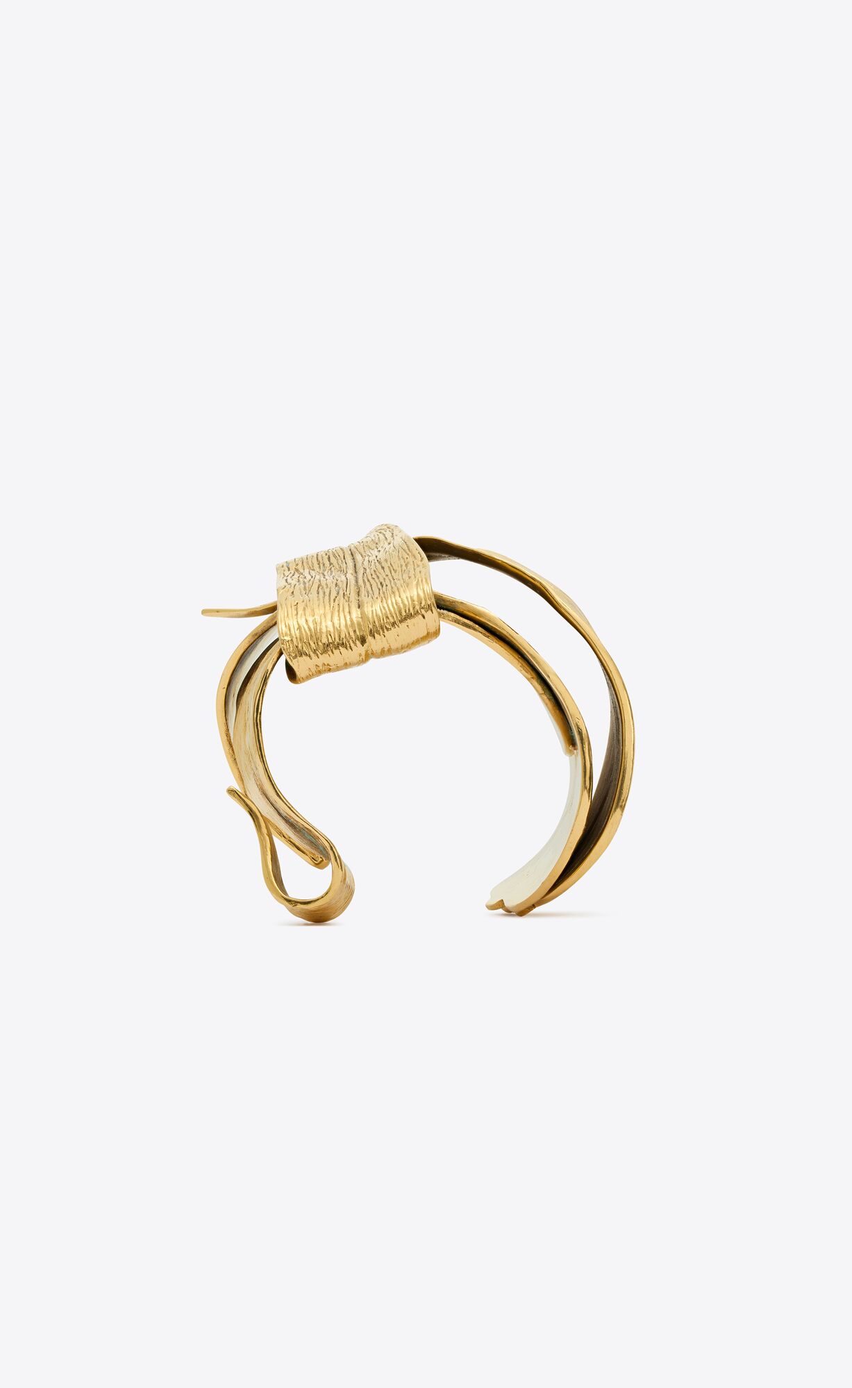 YSL Leaf Cuff In Metal Hellgold | 17309-EOVH