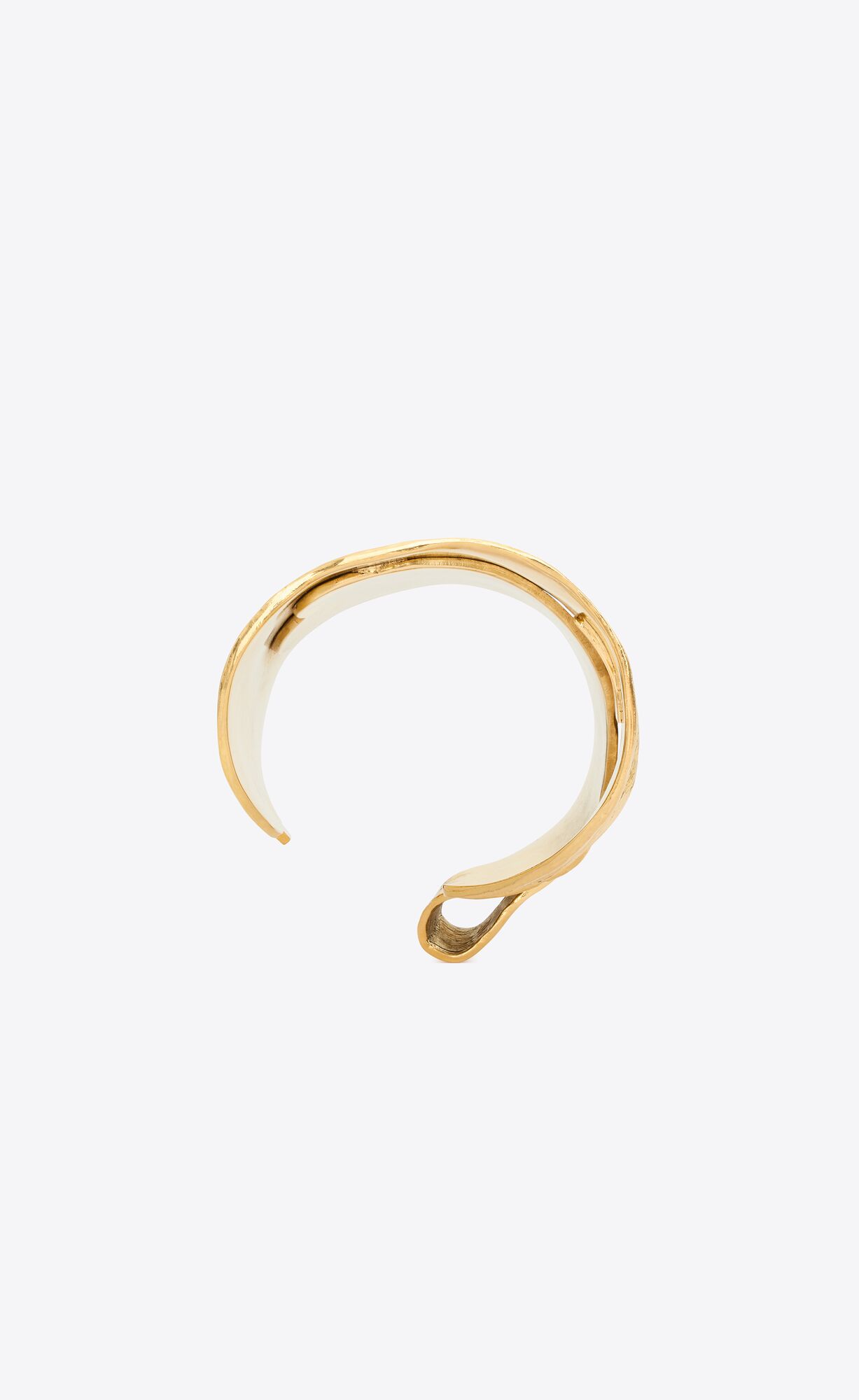 YSL Leaf Cuff In Metal Hellgold | 50429-AGPL