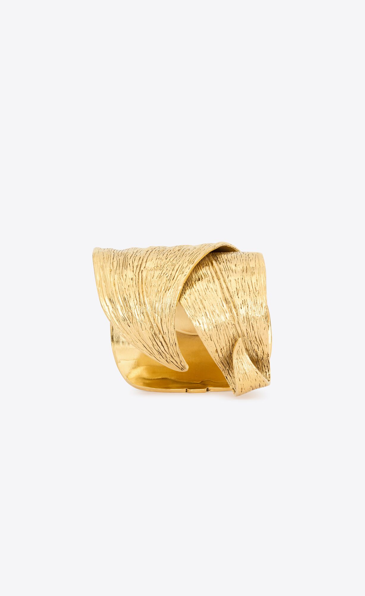 YSL Leaf Cuff In Metal Hellgold | 50429-AGPL