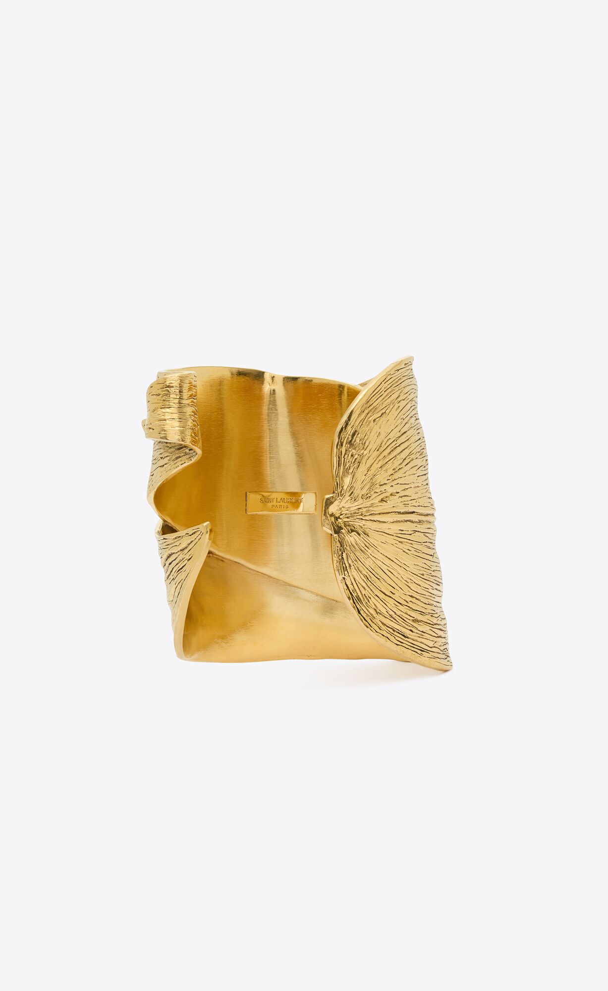 YSL Leaf Cuff In Metal Hellgold | 50429-AGPL