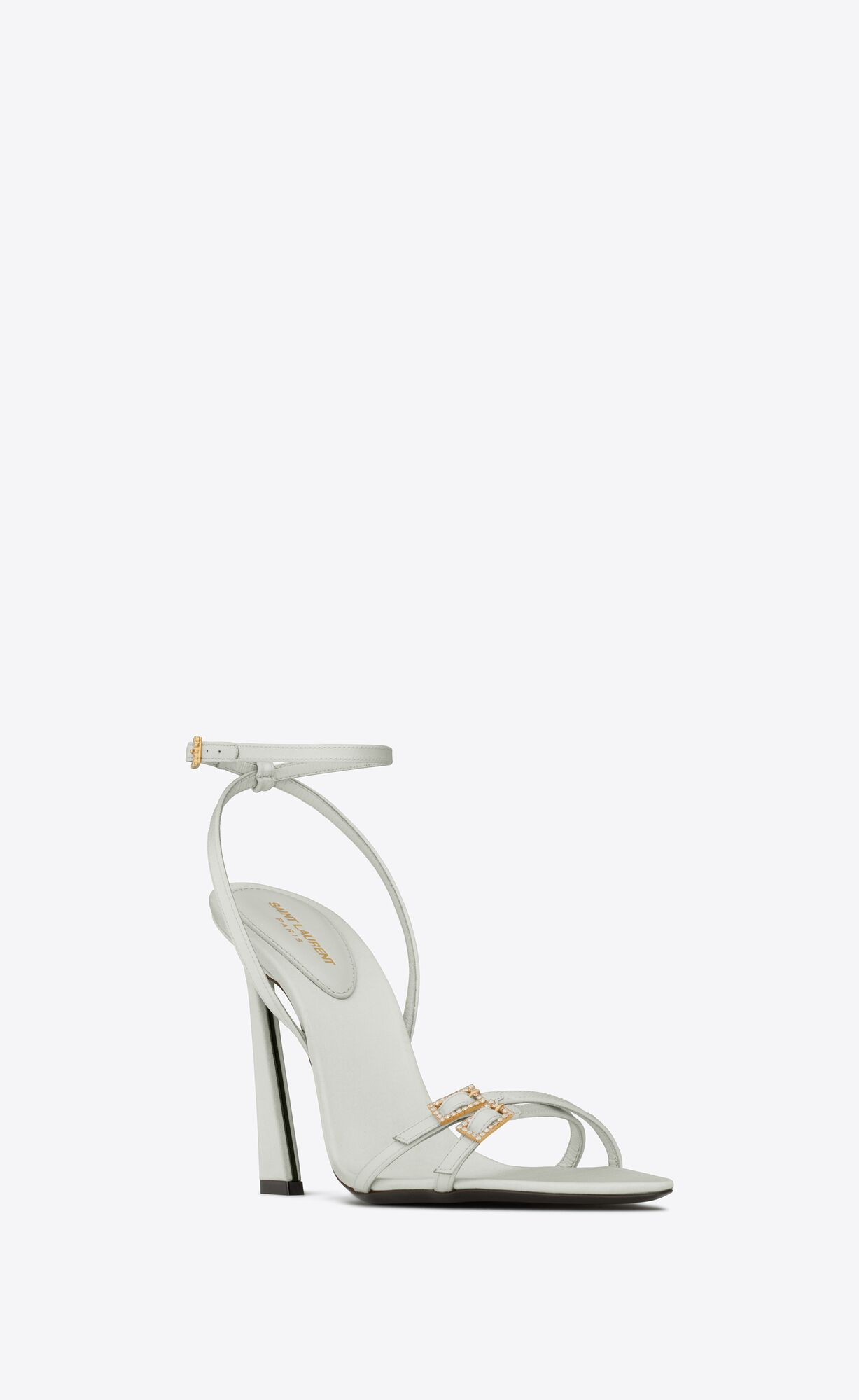 YSL Lila Sandals In Crepe Satin Grün | 01572-ZKSY