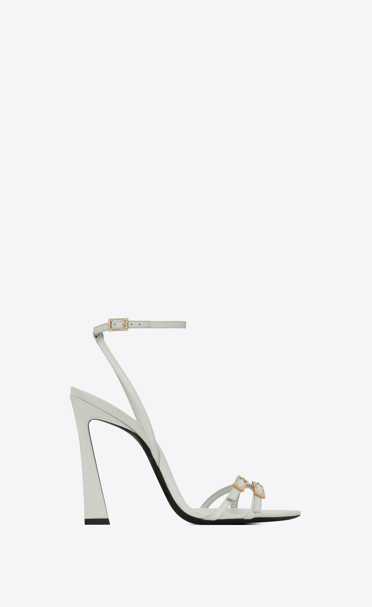 YSL Lila Sandals In Crepe Satin Grün | 01572-ZKSY