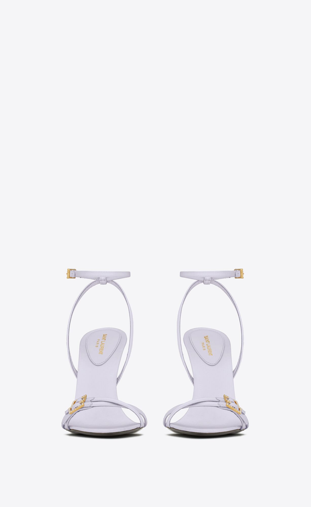 YSL Lila Sandals In Crepe Satin Soft Lila | 69748-ISEP