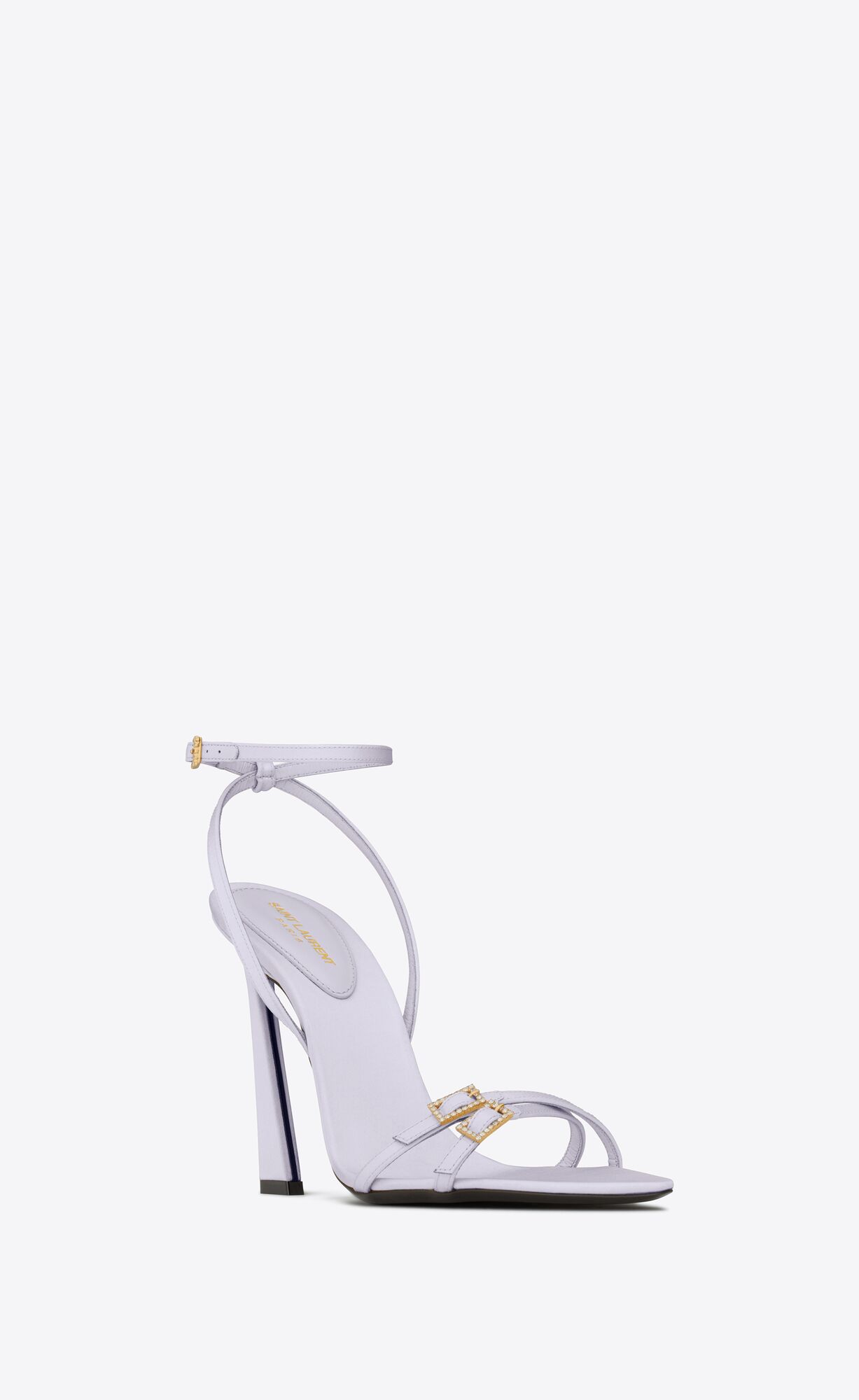 YSL Lila Sandals In Crepe Satin Soft Lila | 69748-ISEP