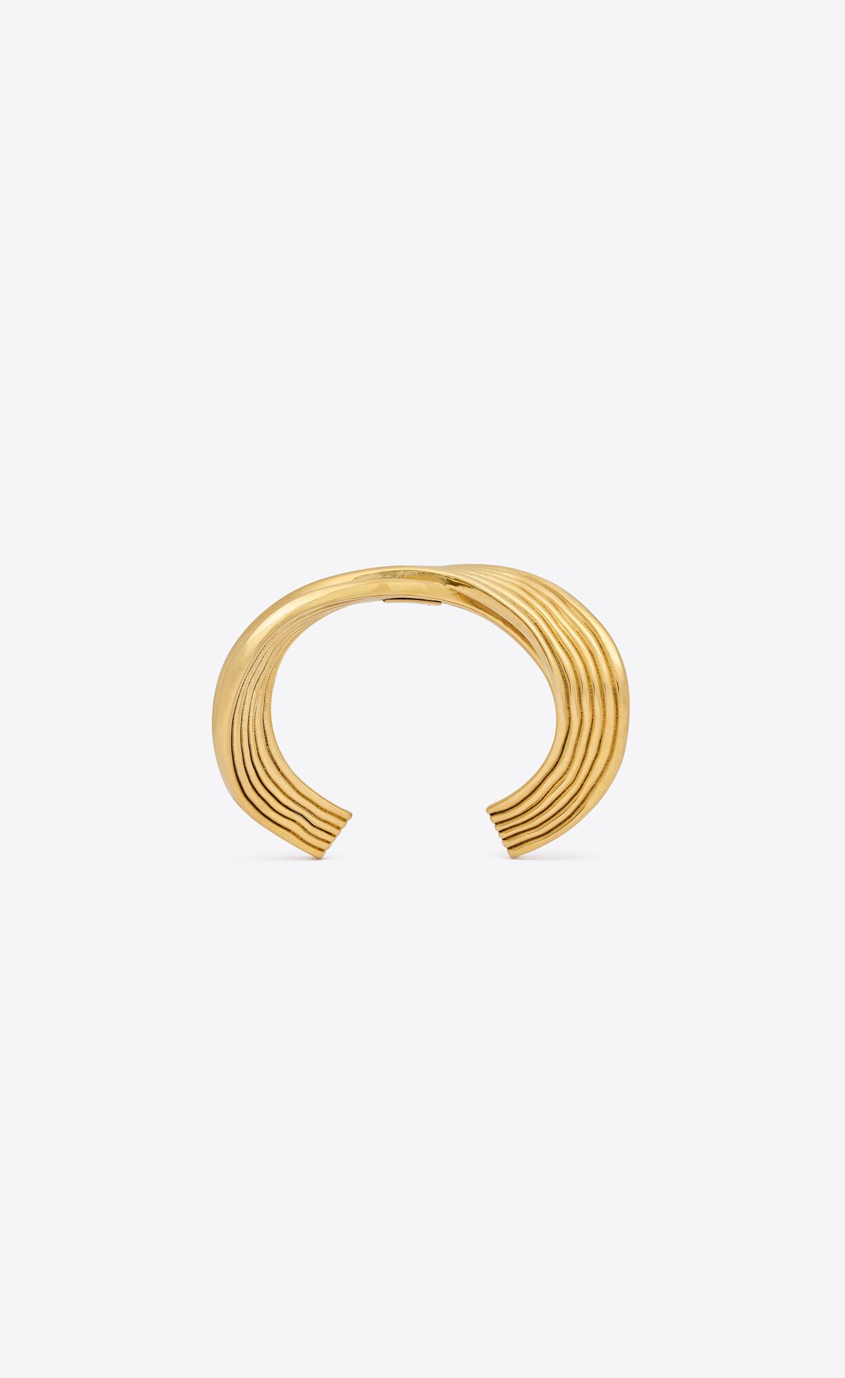 YSL Link Cuff In Metal Gold | 02835-EBKQ