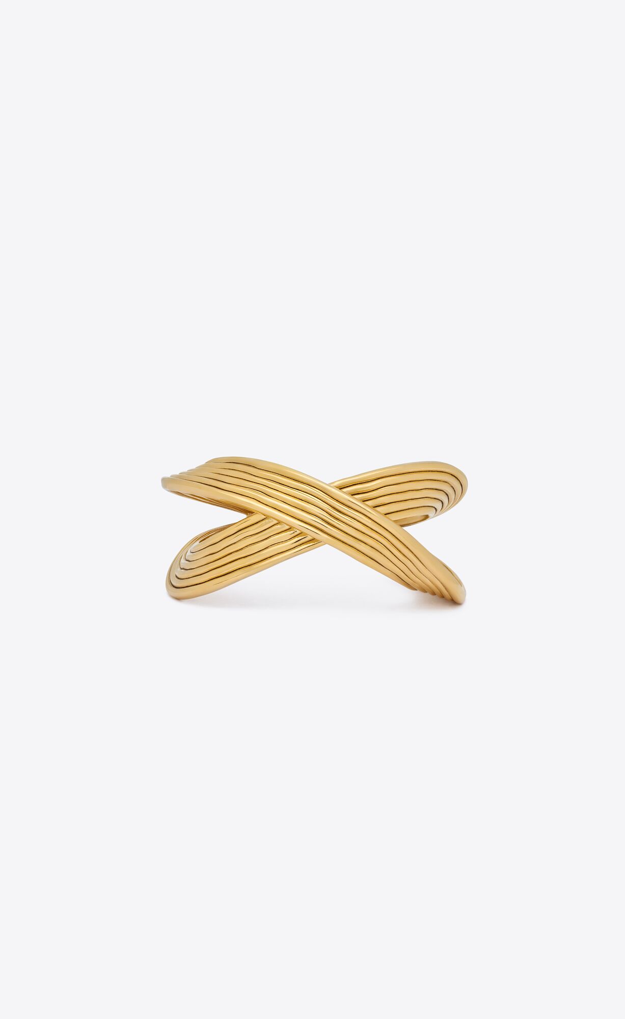 YSL Link Cuff In Metal Gold | 02835-EBKQ