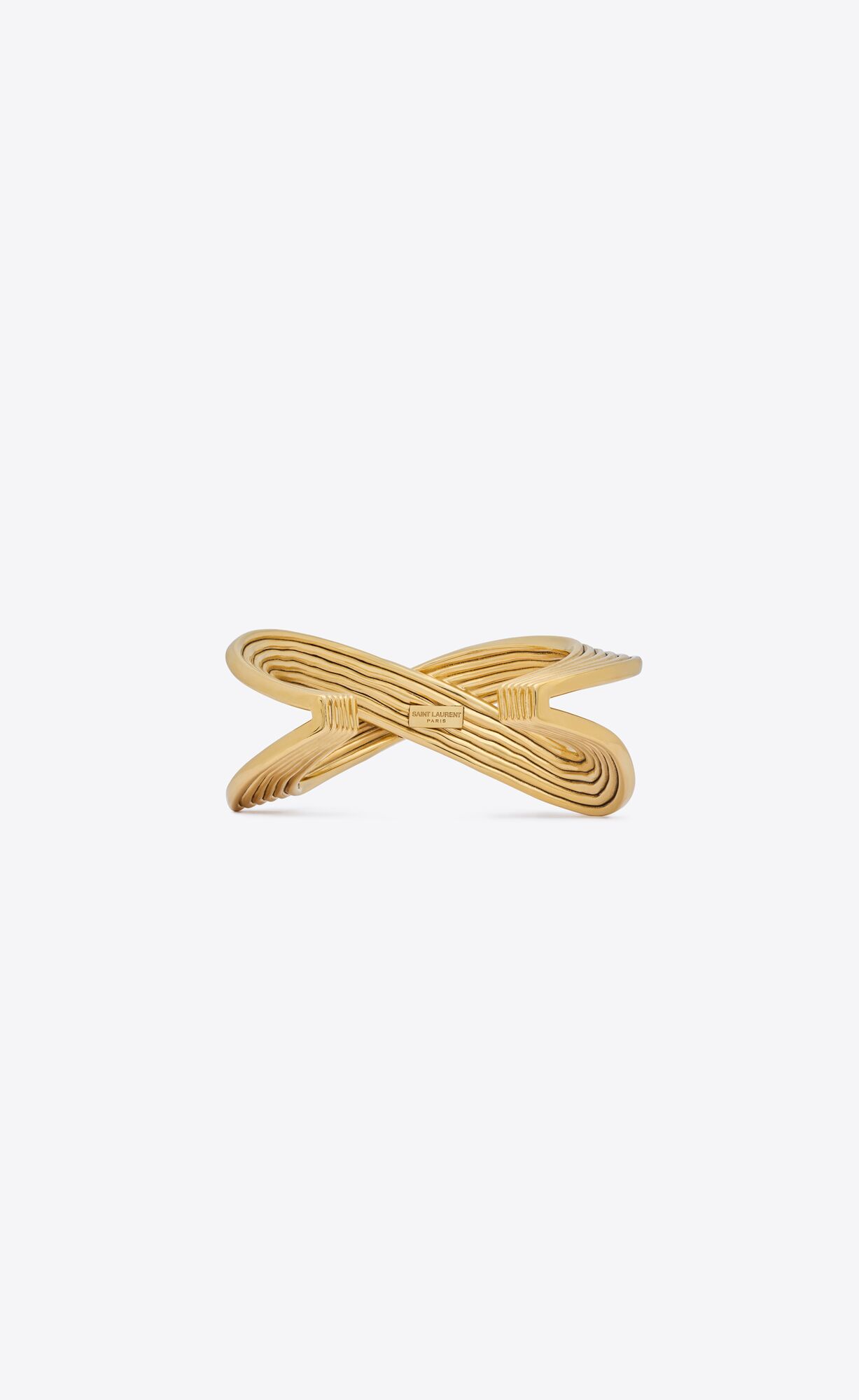 YSL Link Cuff In Metal Gold | 02835-EBKQ