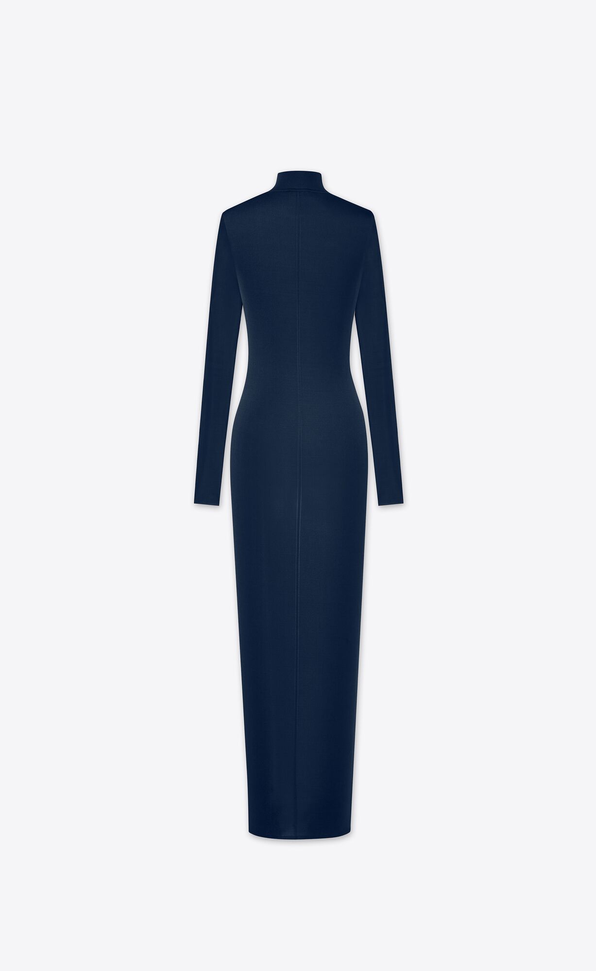 YSL Long Kleider In Knit Bleu Nuit | 42359-THPM