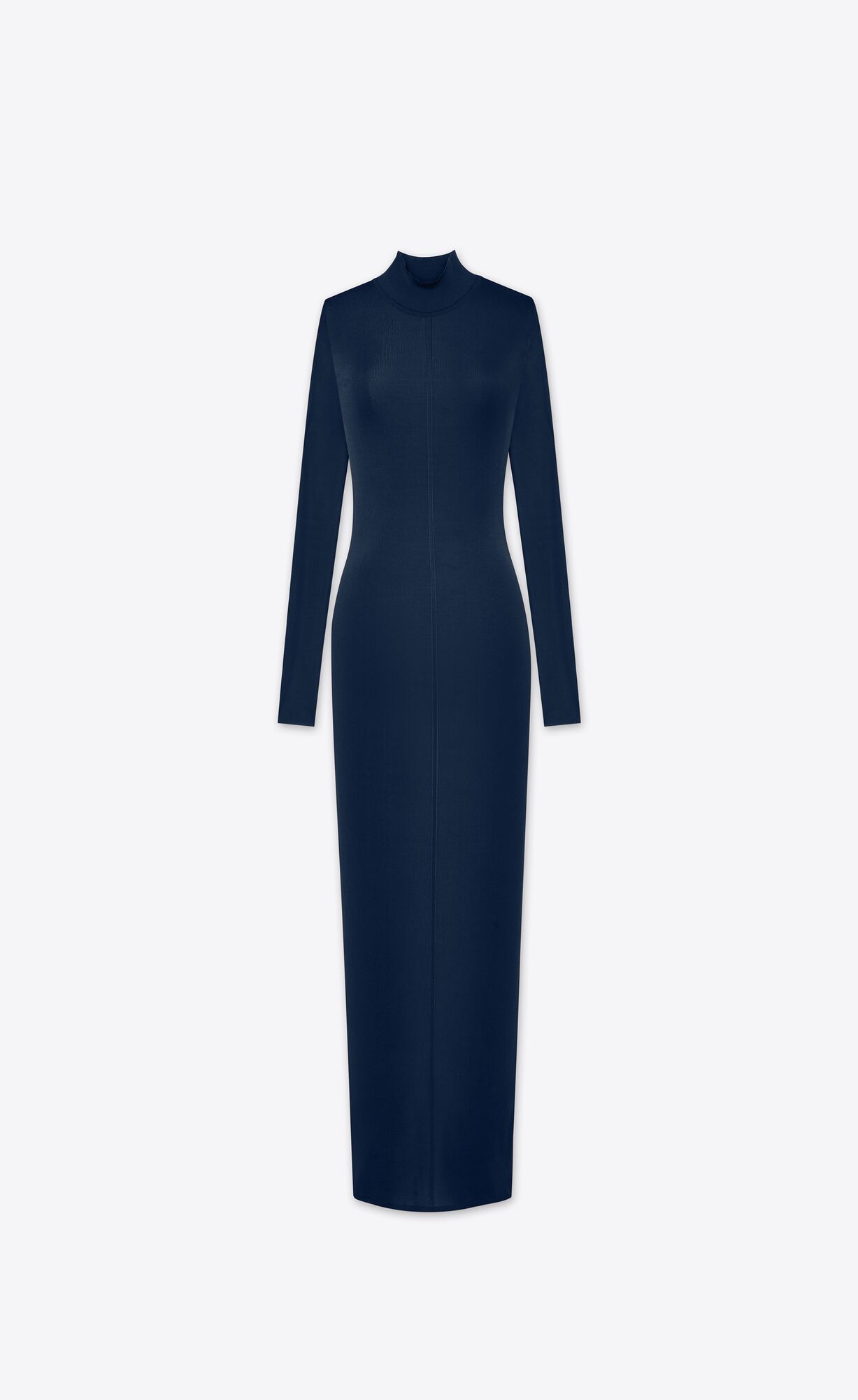 YSL Long Kleider In Knit Bleu Nuit | 42359-THPM