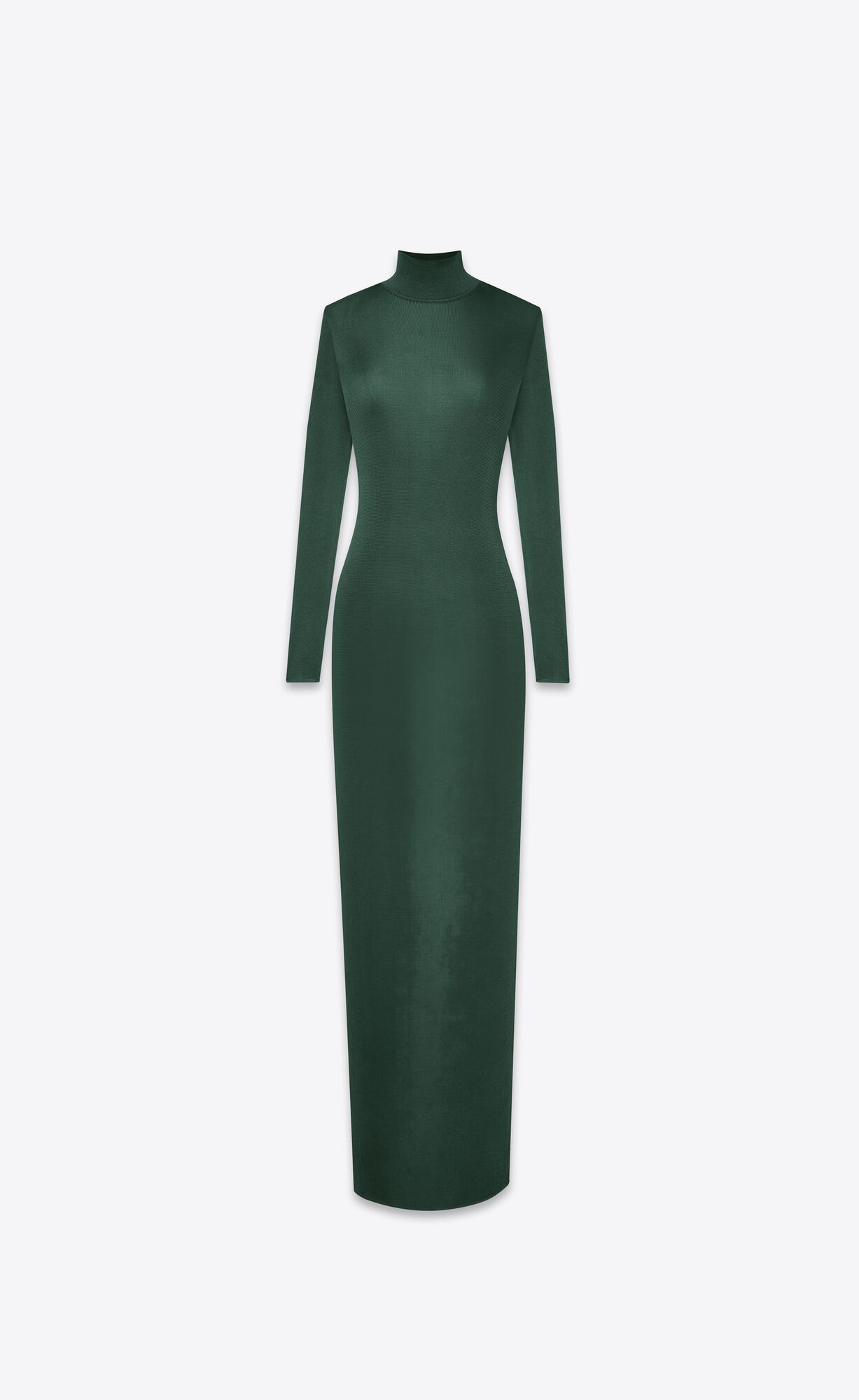 YSL Long Kleider In Knit Vert Foret | 47251-YZUE