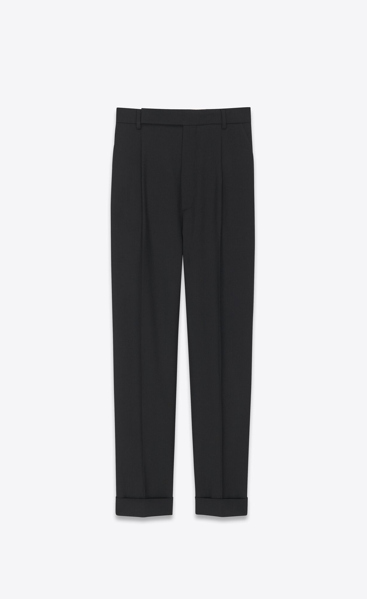 YSL Loose-fit Pants In Gabardine Schwarz | 73451-QDPB