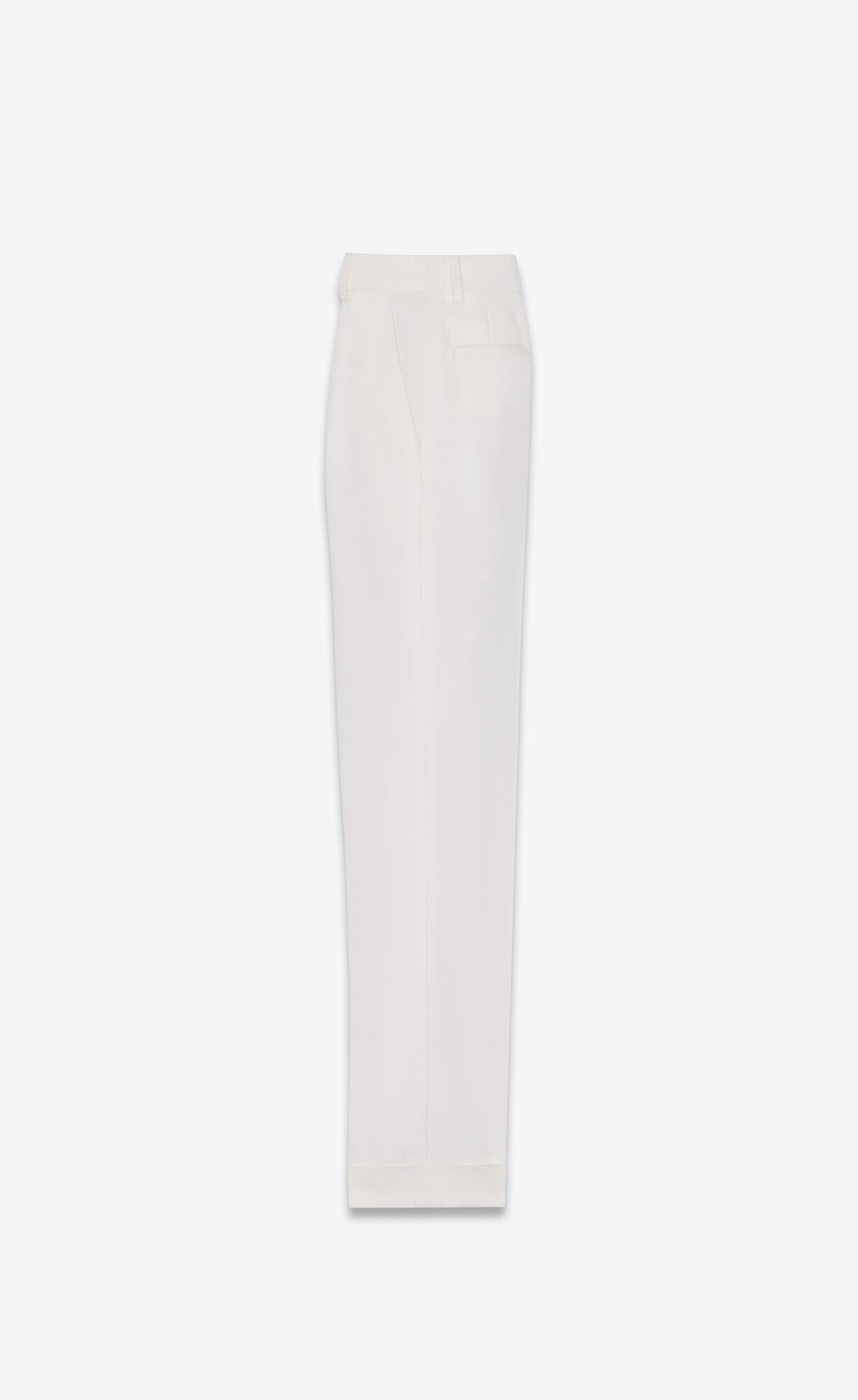 YSL Loose-fit Pants In Grain De Poudre Chalk | 94310-ILCB