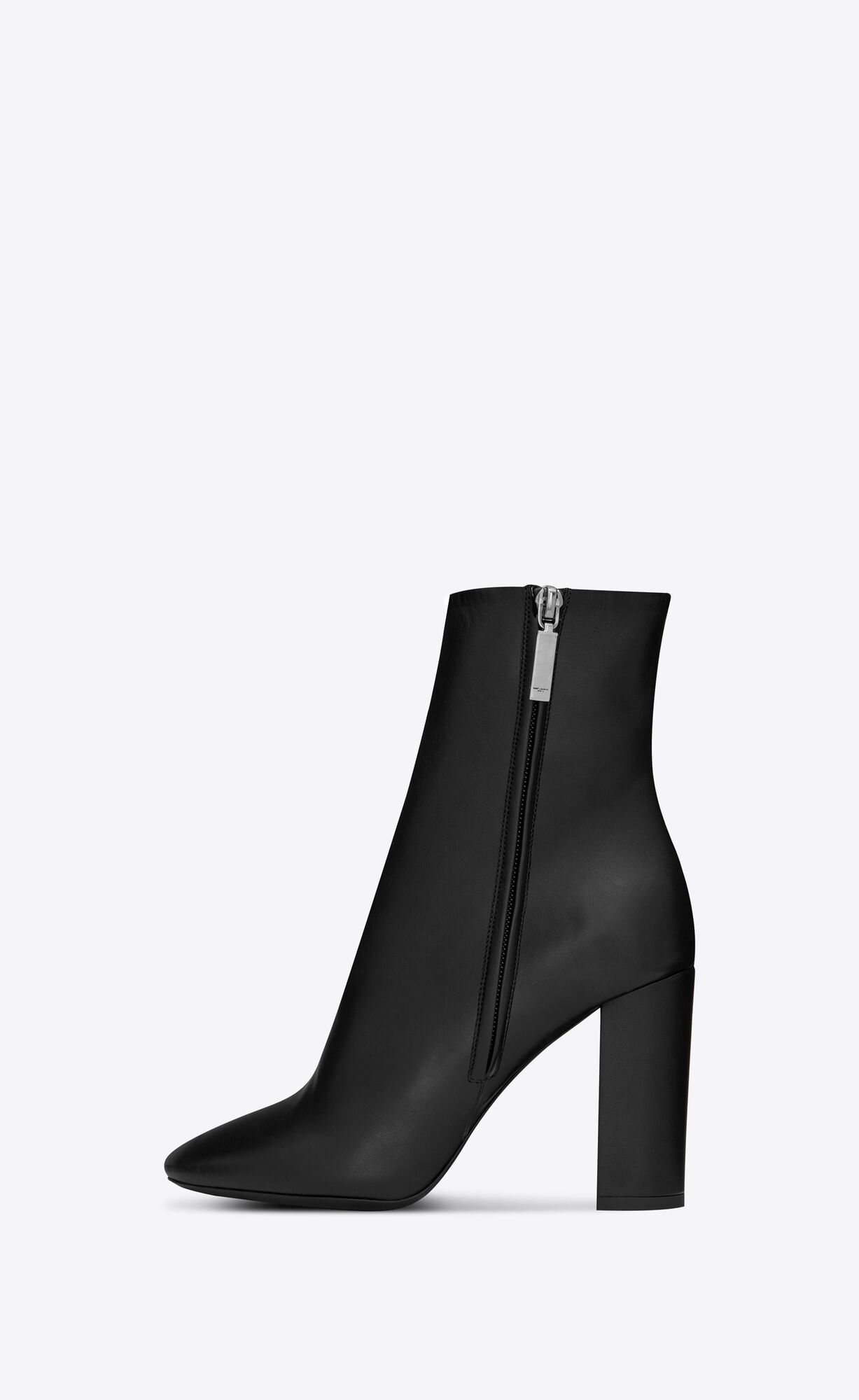 YSL Lou Ankle Boots In Leder Schwarz | 71253-HVZE