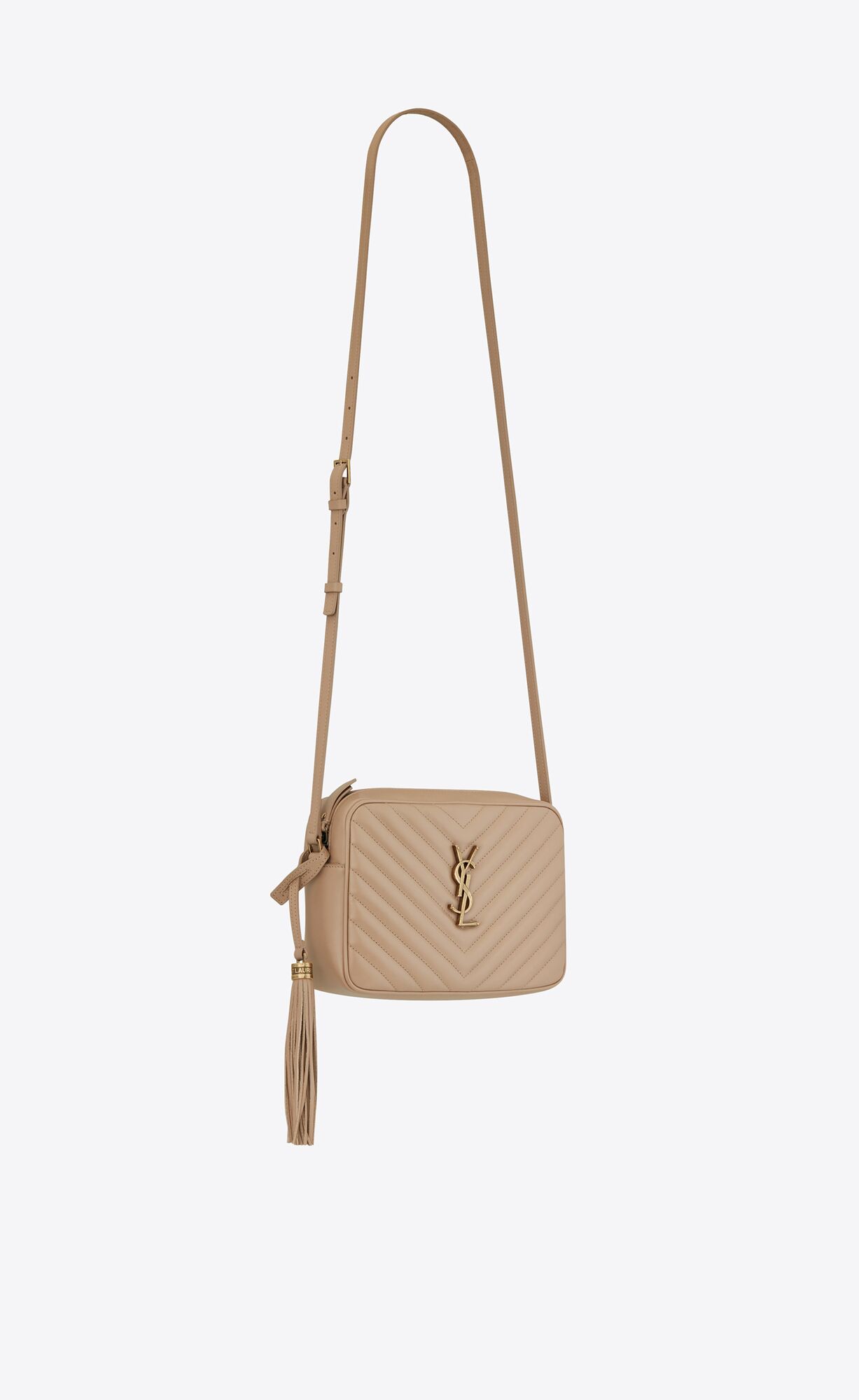 YSL Lou Camera Bag In Gesteppt Leder Dunkelbeige | 67094-YZSB