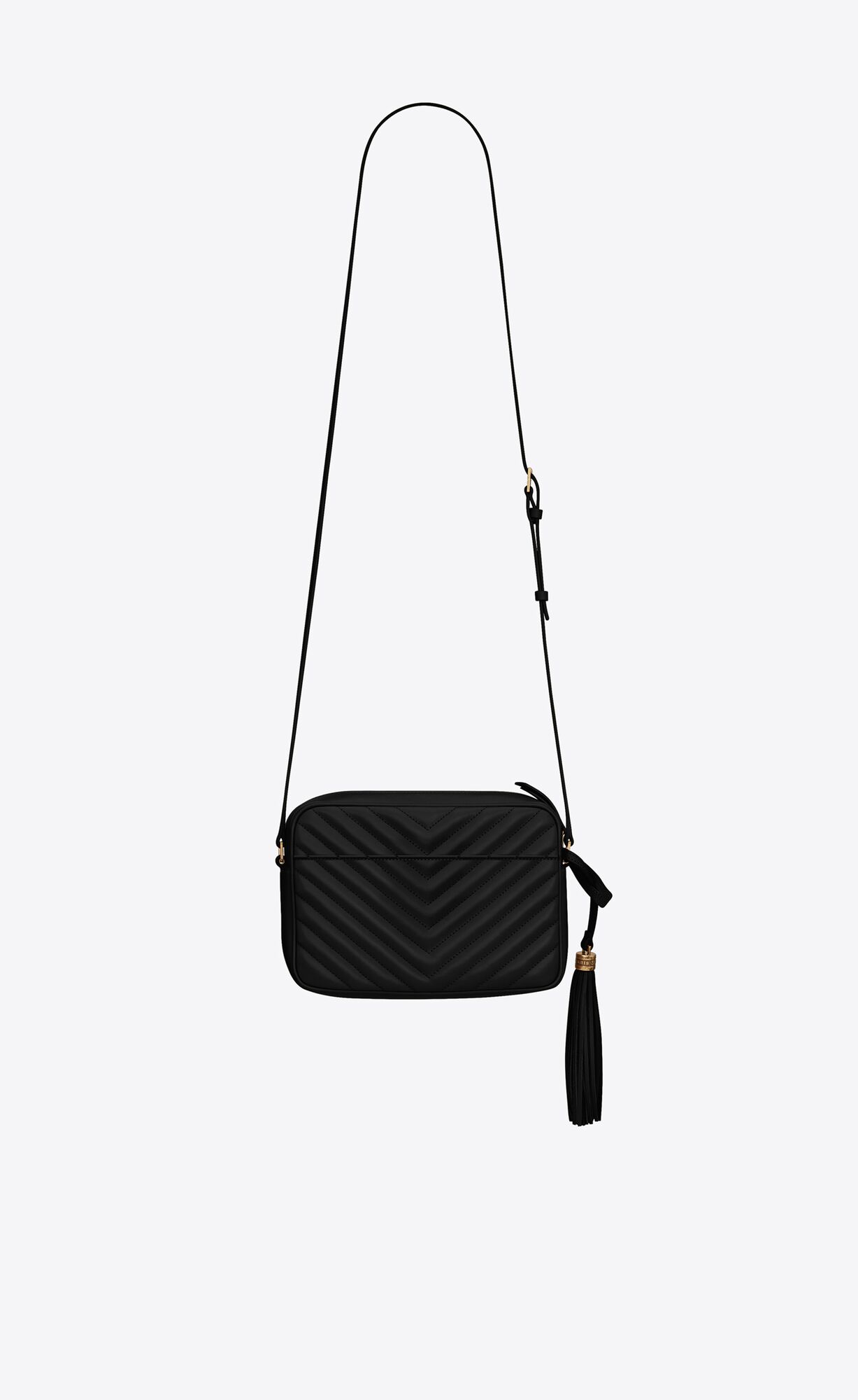 YSL Lou Camera Bag In Gesteppt Leder Schwarz | 12567-RQHU