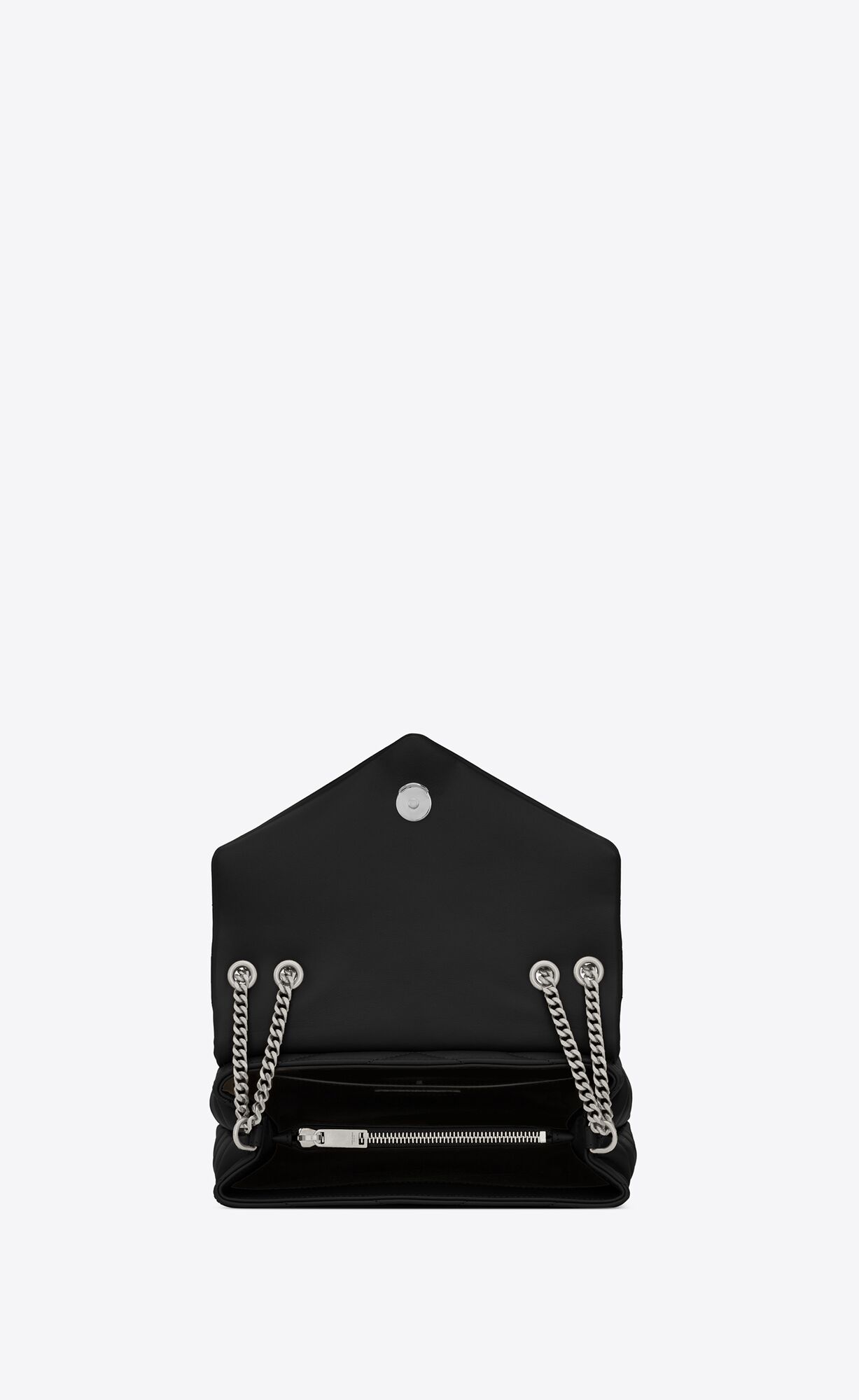 YSL Loulou Small Chain Bag In Gesteppt 