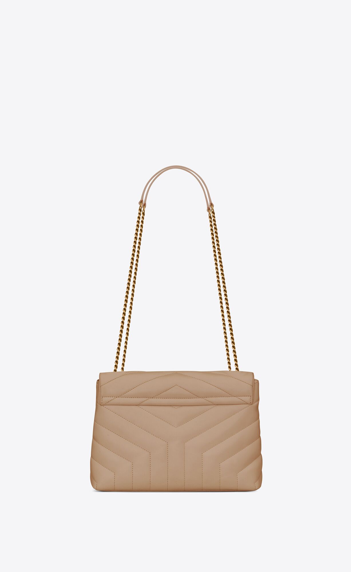 YSL Loulou Small Chain Bag In Gesteppt 