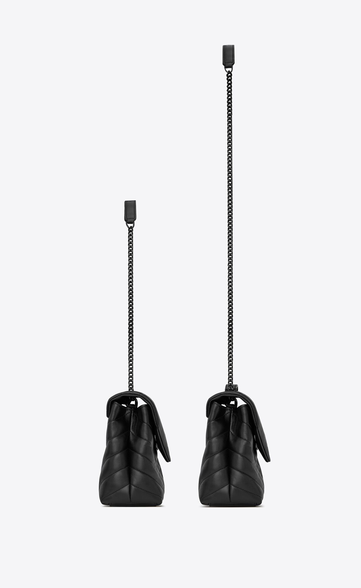 YSL Loulou Small Chain Bag In Gesteppt 