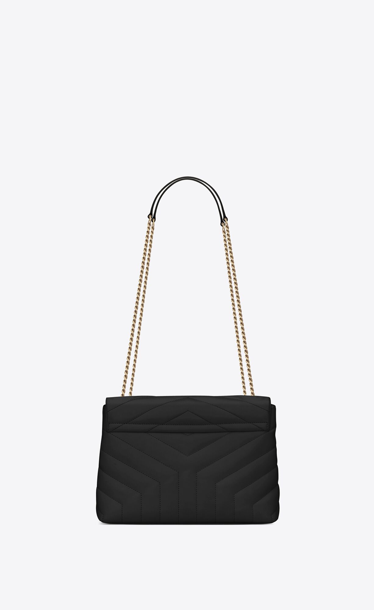 YSL Loulou Small Chain Bag In Gesteppt 