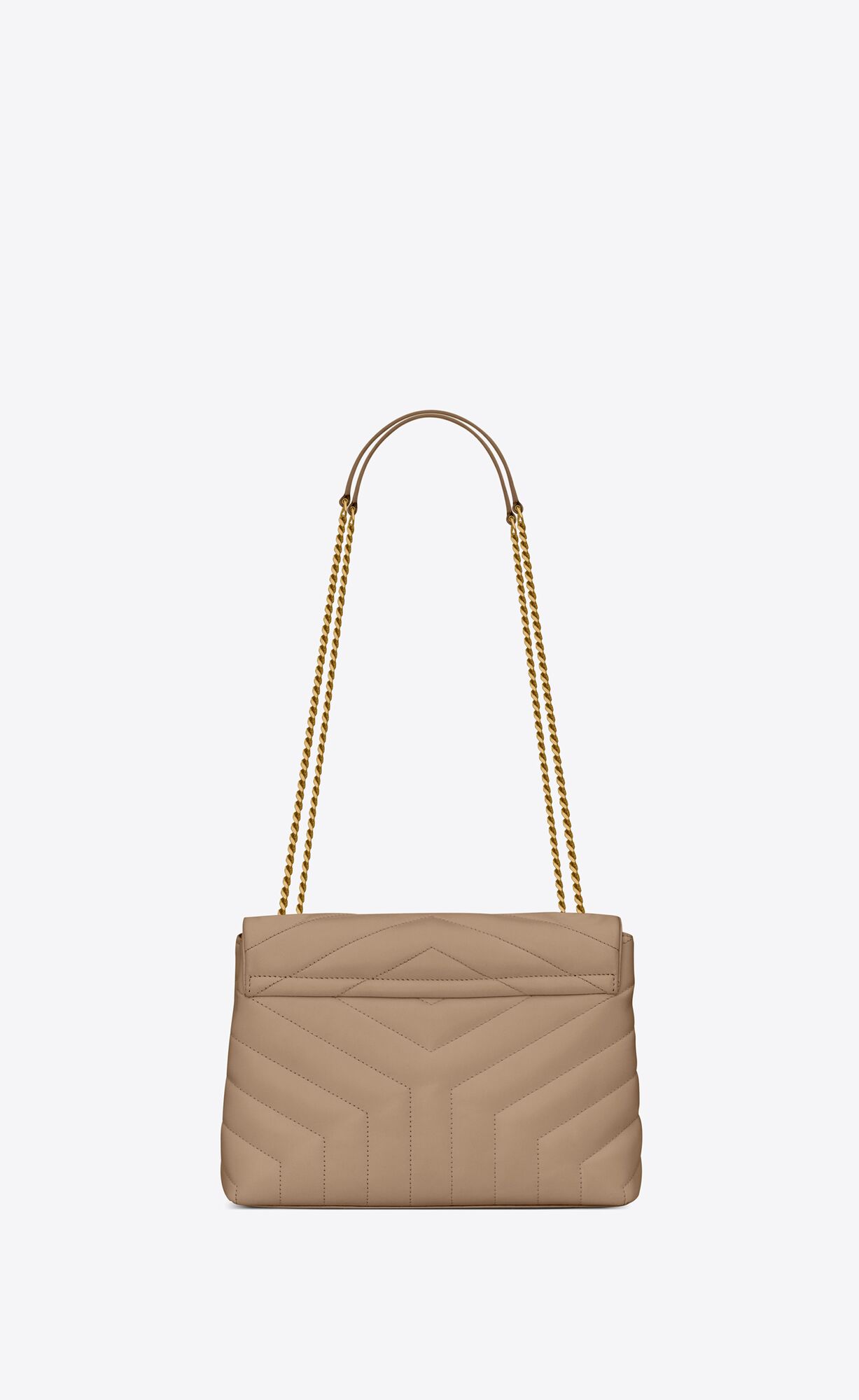 YSL Loulou Small Chain Bag In Gesteppt 