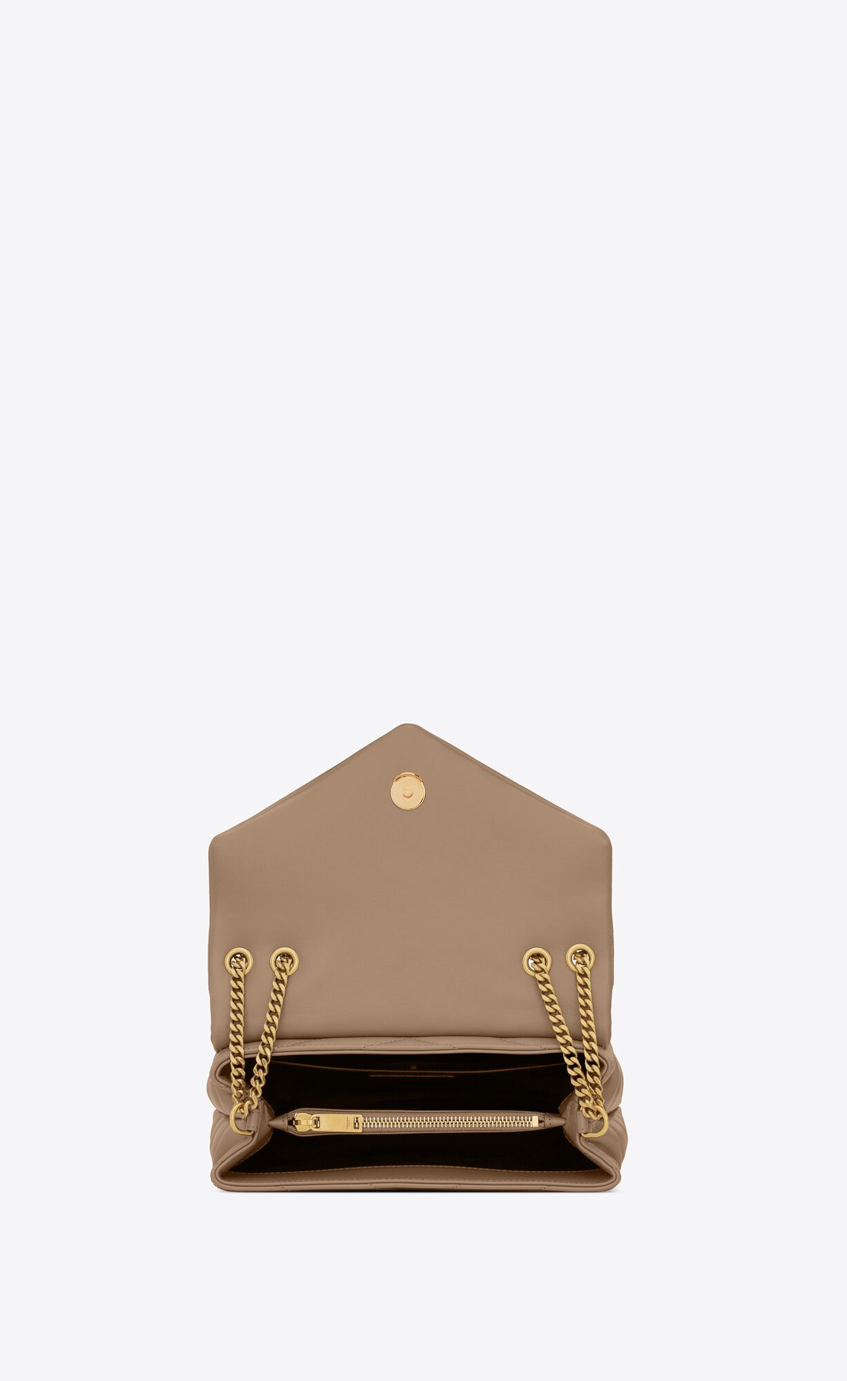 YSL Loulou Small Chain Bag In Gesteppt 