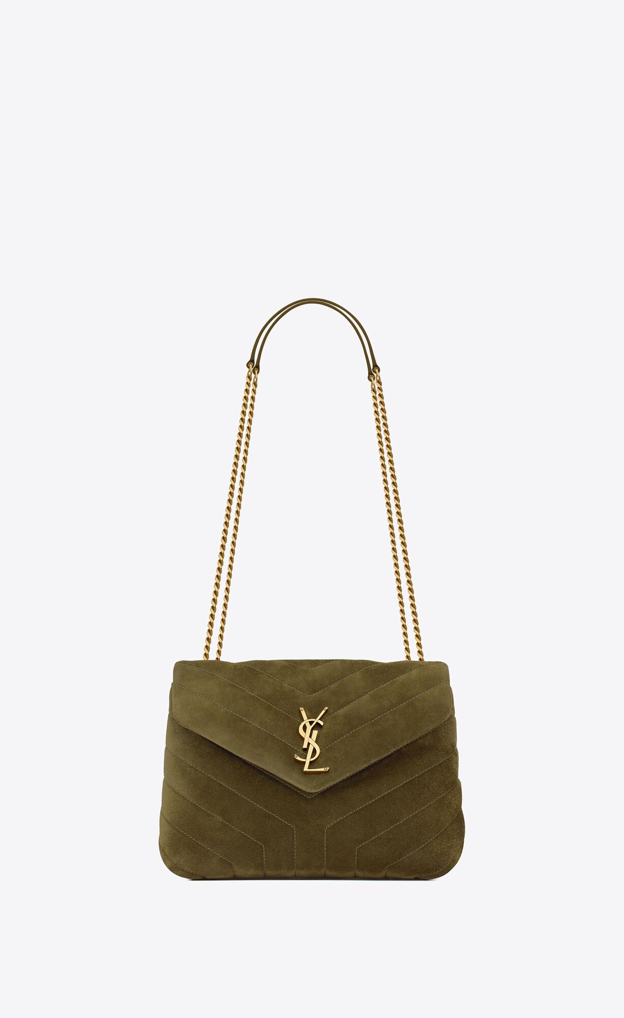 YSL Loulou Small In Gesteppt \