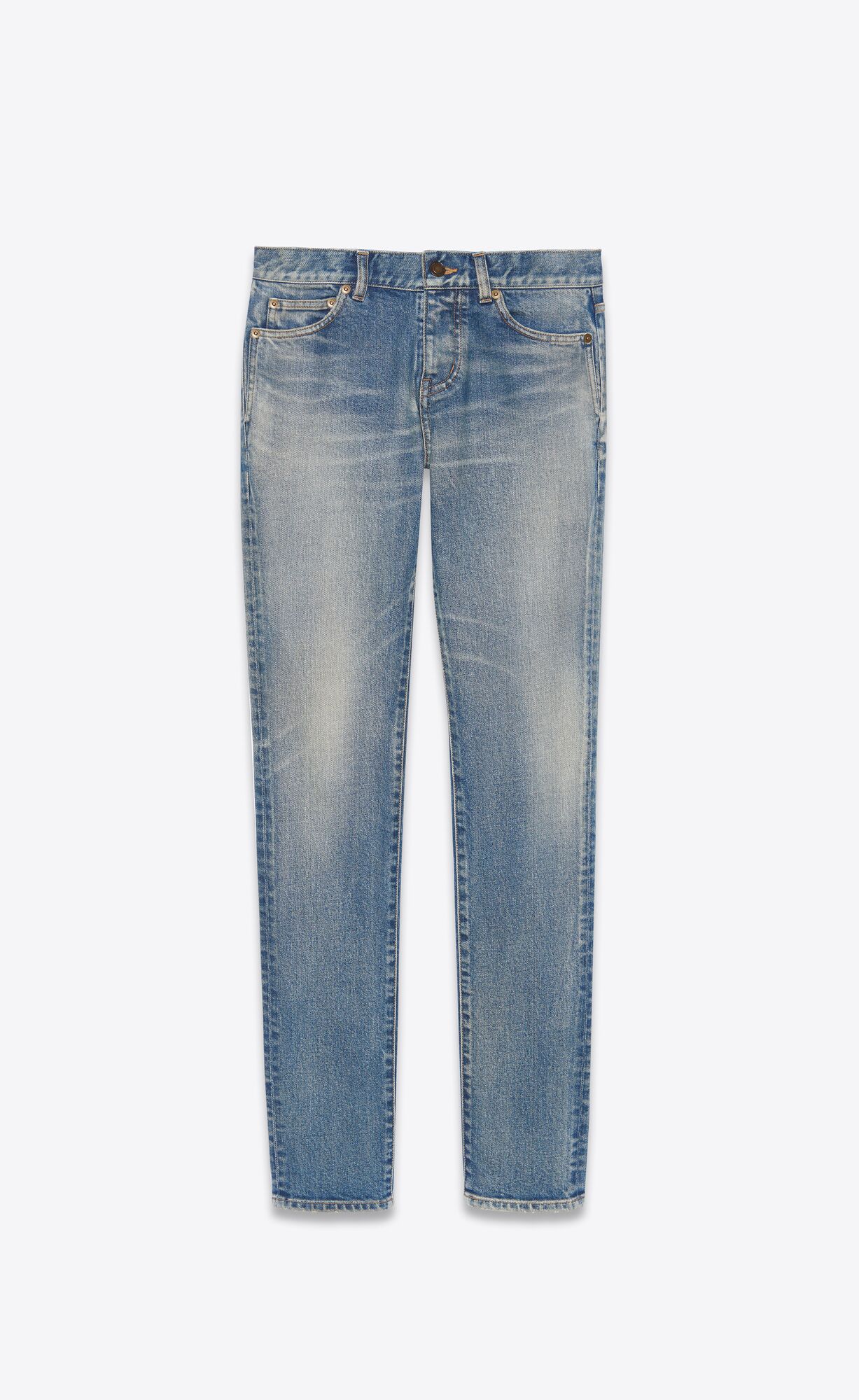 YSL Low-rise Jeans Blau | 89612-OCRD