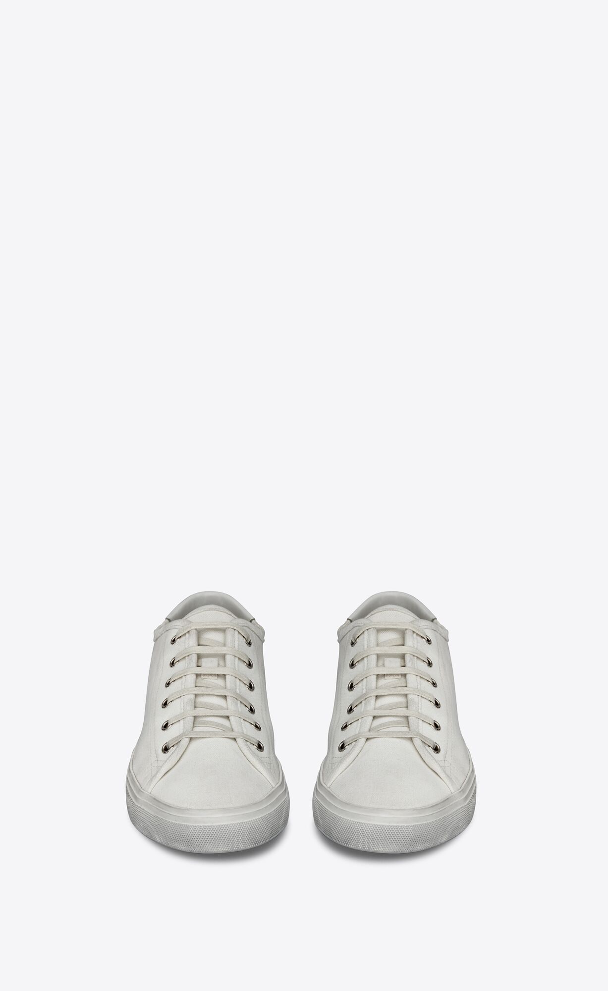 YSL Malibu Sneakers In Canvas And Leder Weiß | 39267-SHQX