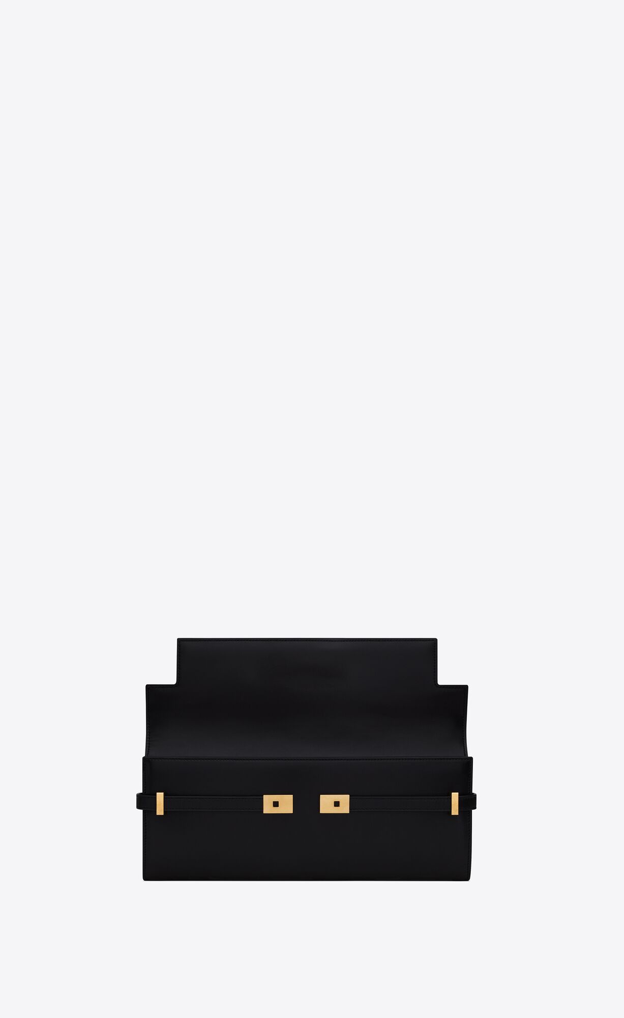 YSL Manhattan Clutch In Box Saint Laurent Leder Noir | 84501-TAVM