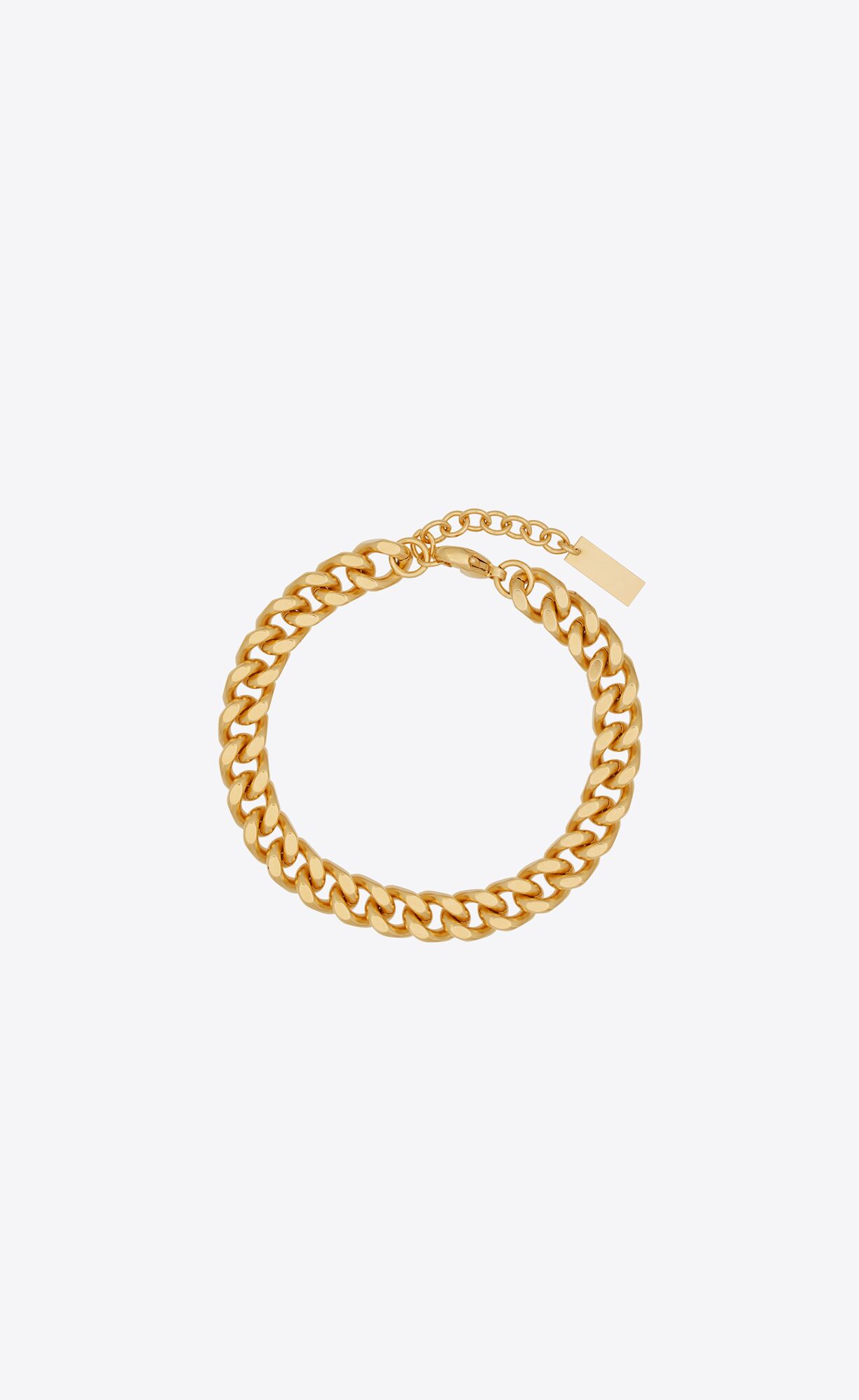 YSL Medium Curb Chain Bracelet In Metal Gold | 62504-QVST