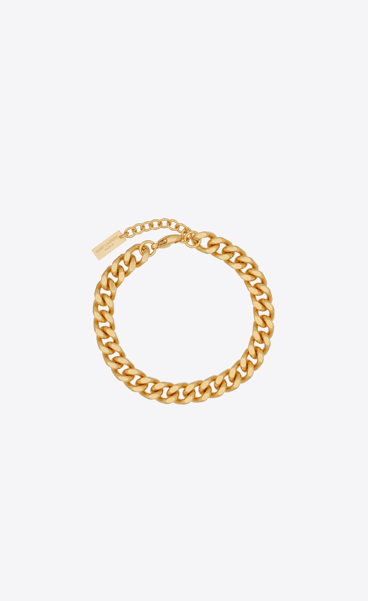 YSL Medium Curb Chain Bracelet In Metal Gold | 62504-QVST