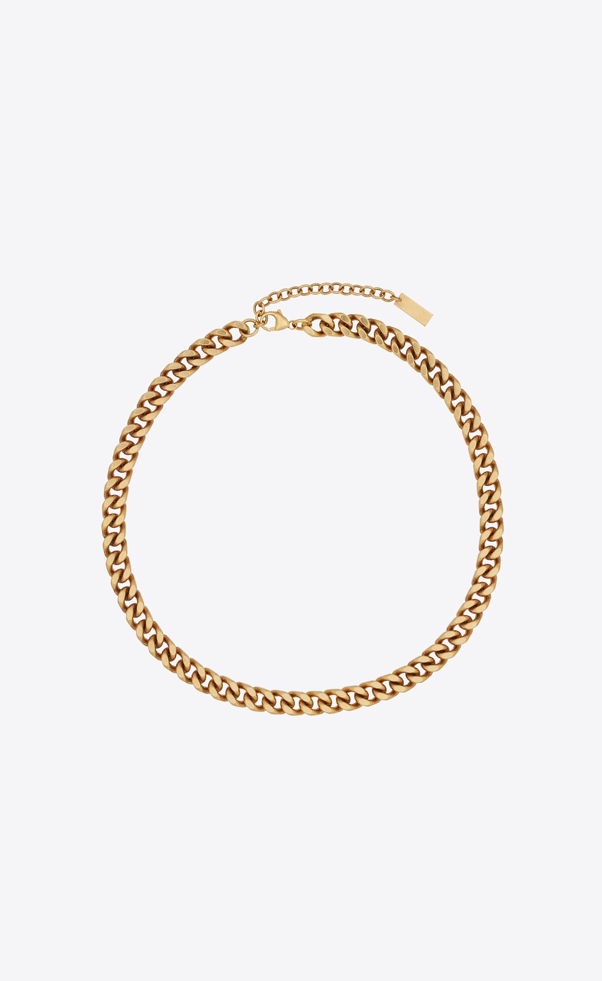 YSL Medium Curb Chain Necklace In Metal Gold | 20493-SQWC