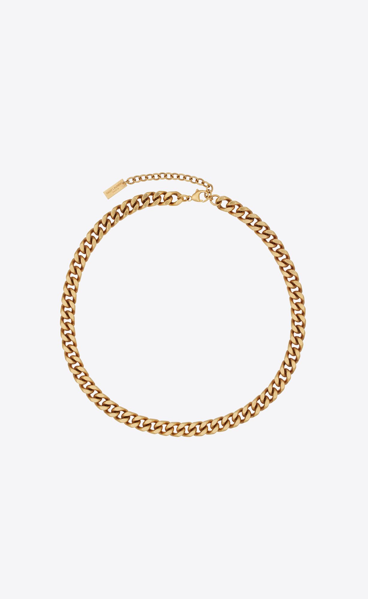 YSL Medium Curb Chain Necklace In Metal Gold | 20493-SQWC