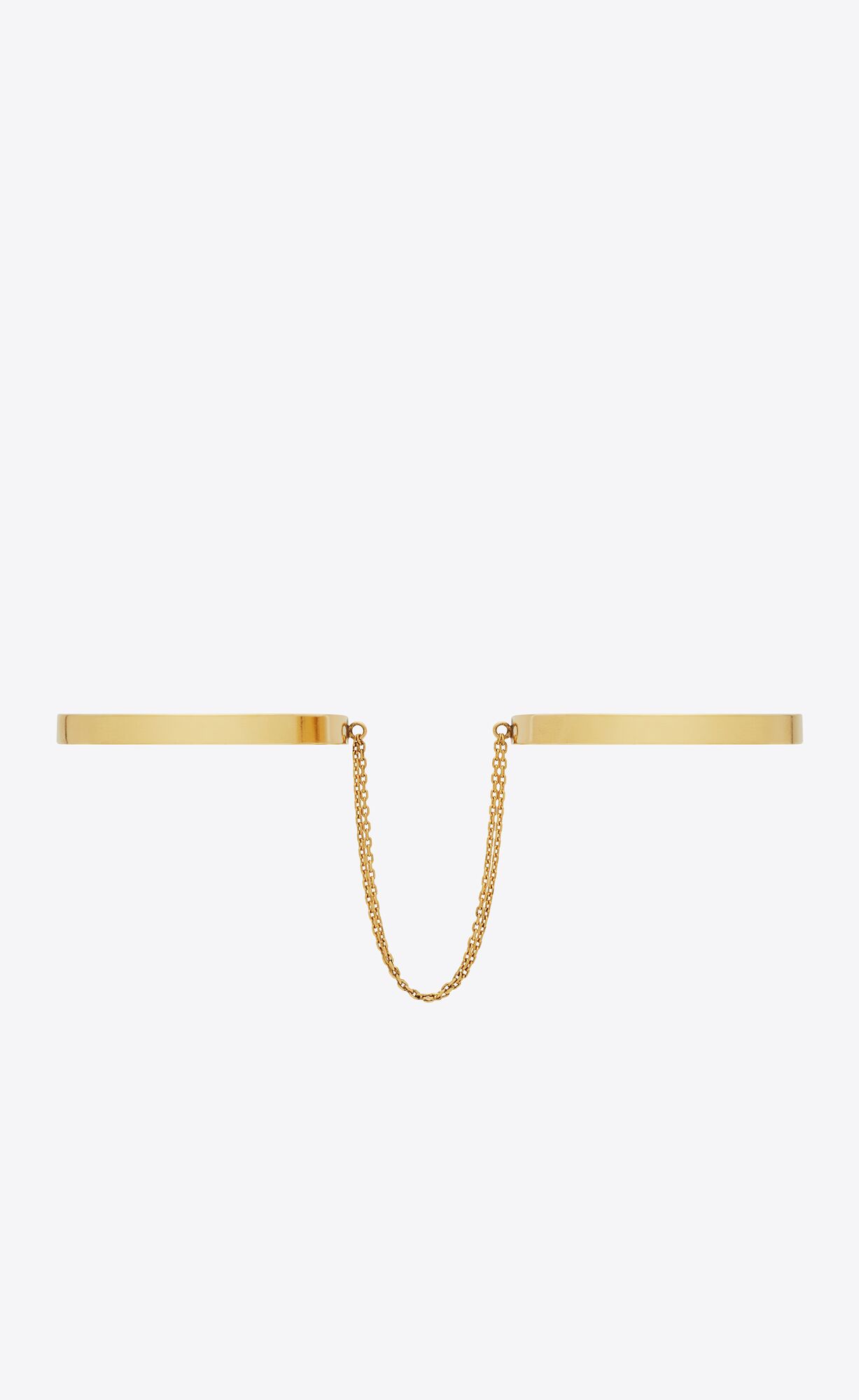 YSL Medium Double Handcuff Bracelets In Metal Gold | 35609-SEJH