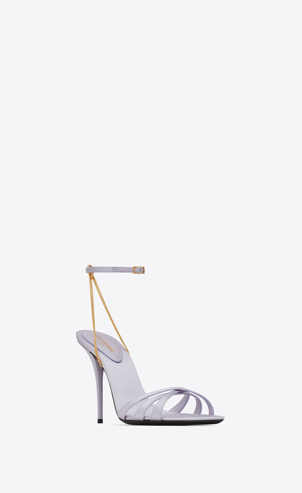 YSL Melody Sandals In Crepe Satin Soft Lila | 08237-ODPU