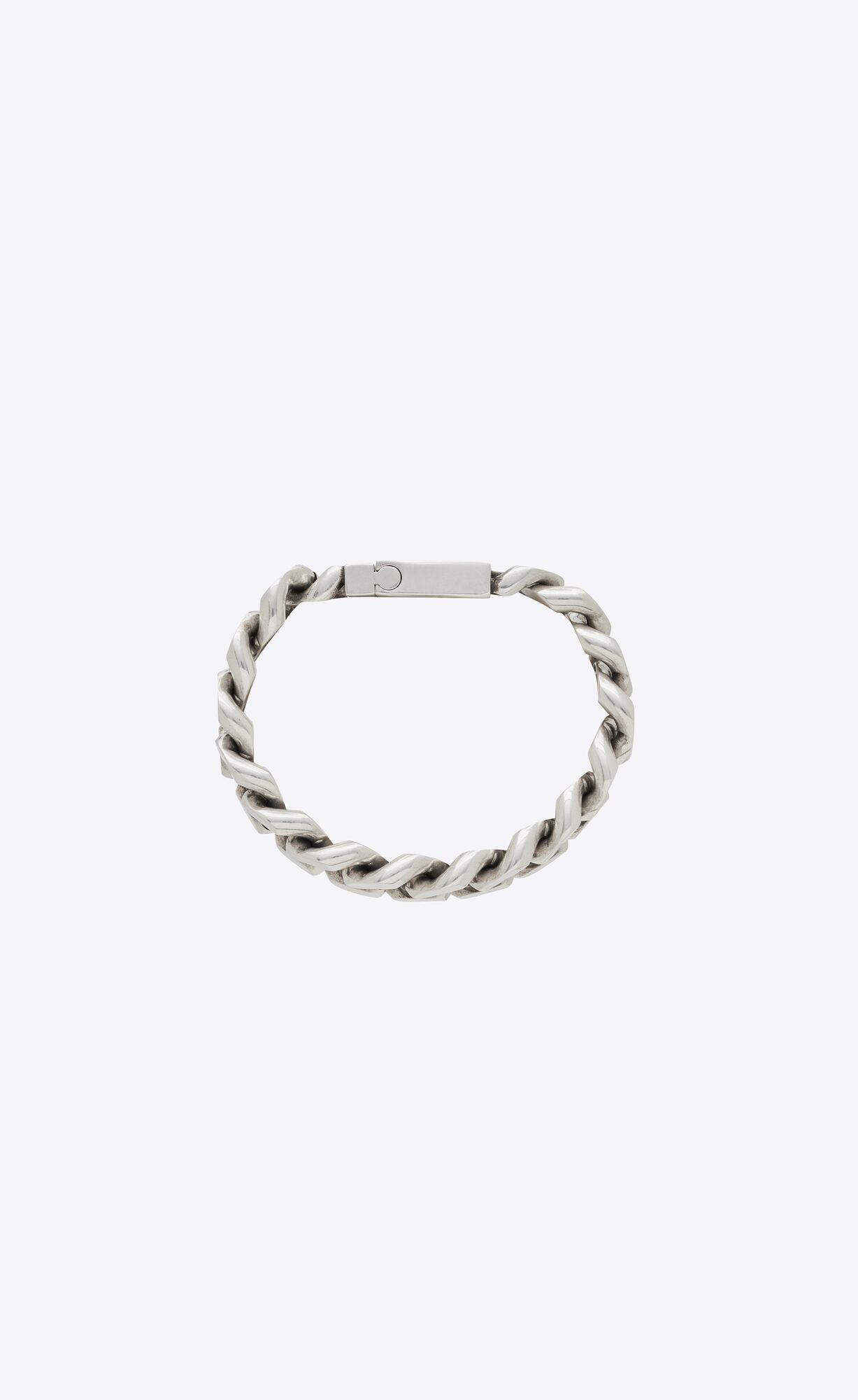 YSL Metal Curb Chain Bracelet Silber | 27648-LKIF