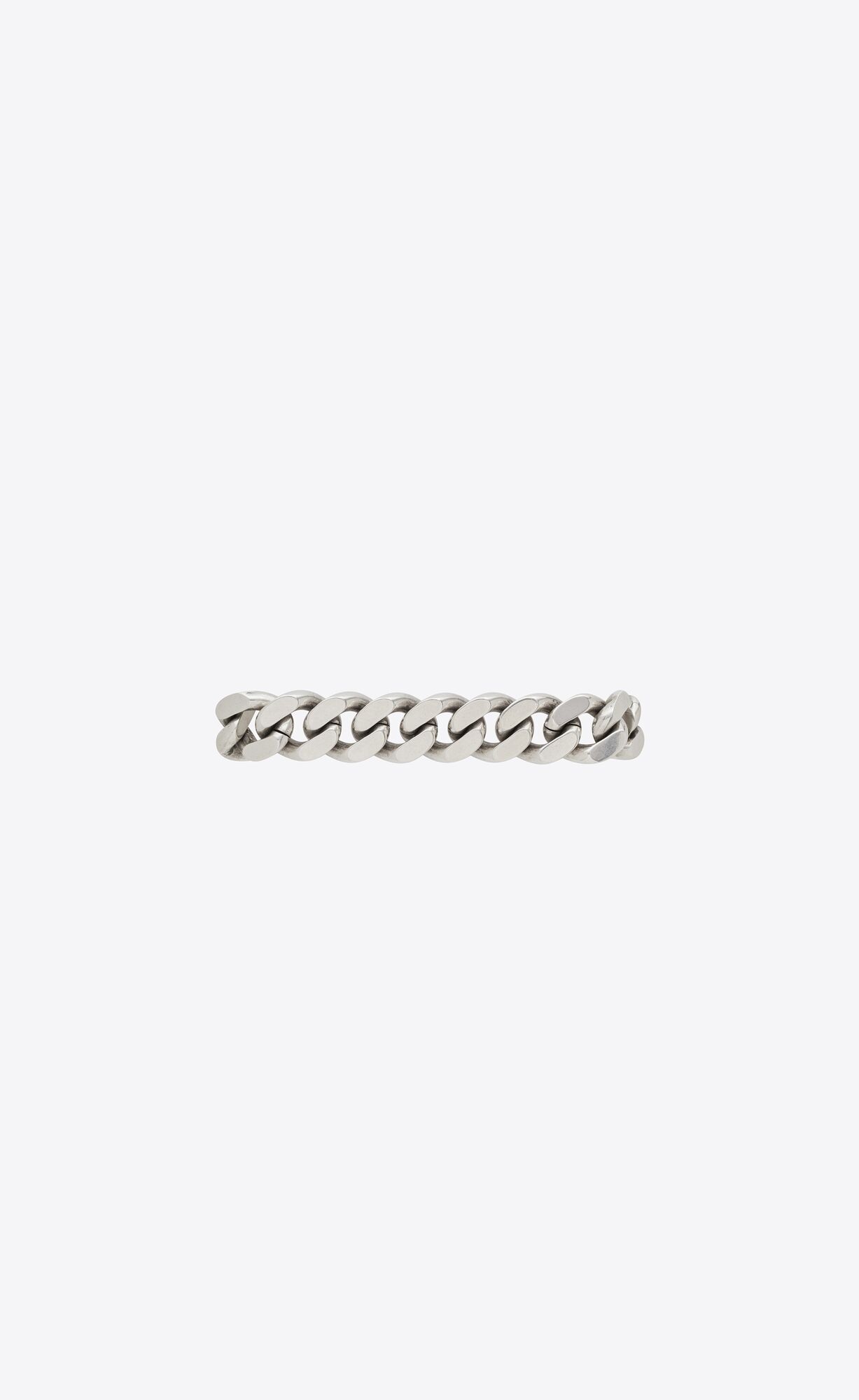 YSL Metal Curb Chain Bracelet Silber | 27648-LKIF