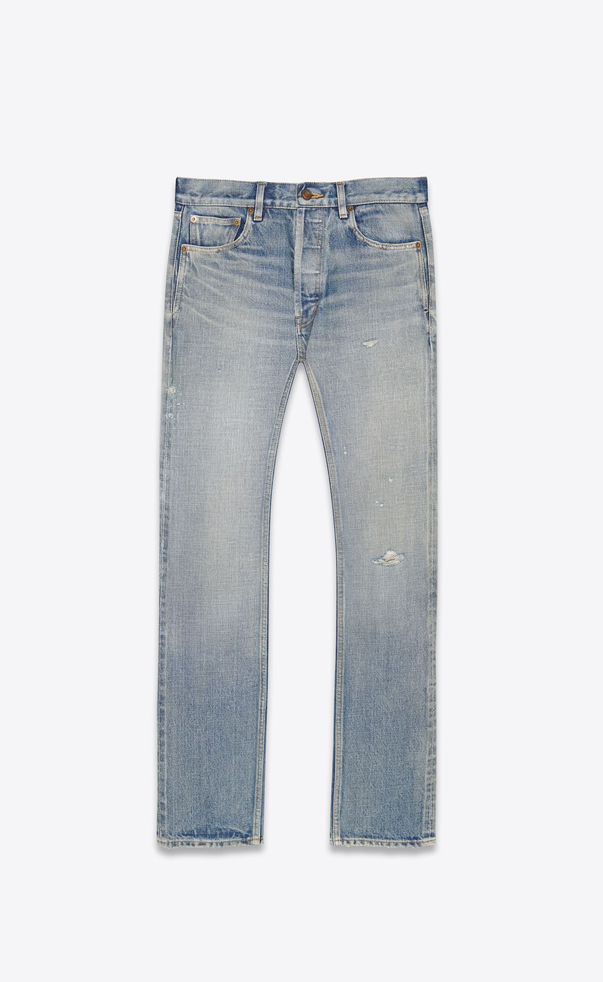 YSL Mid-waist Jeans Blau | 45978-SNVI