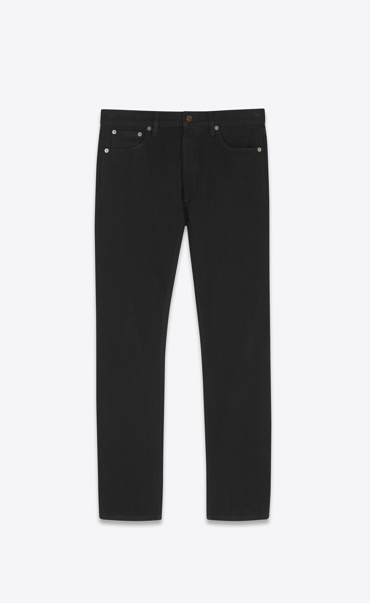 YSL Mid-waist Jeans Schwarz | 20456-UEDH