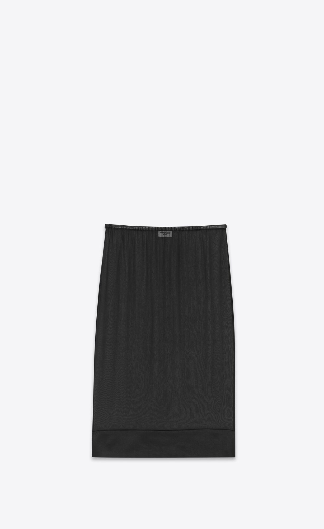 YSL Midi Skirt In Crepe Muslin Schwarz | 37425-XWAT