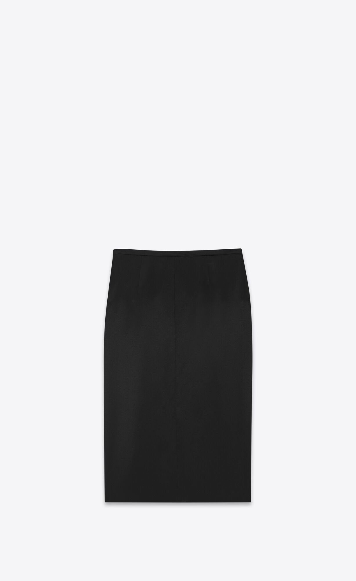 YSL Midi Skirt In Crepe Satin Schwarz | 94561-VMKT