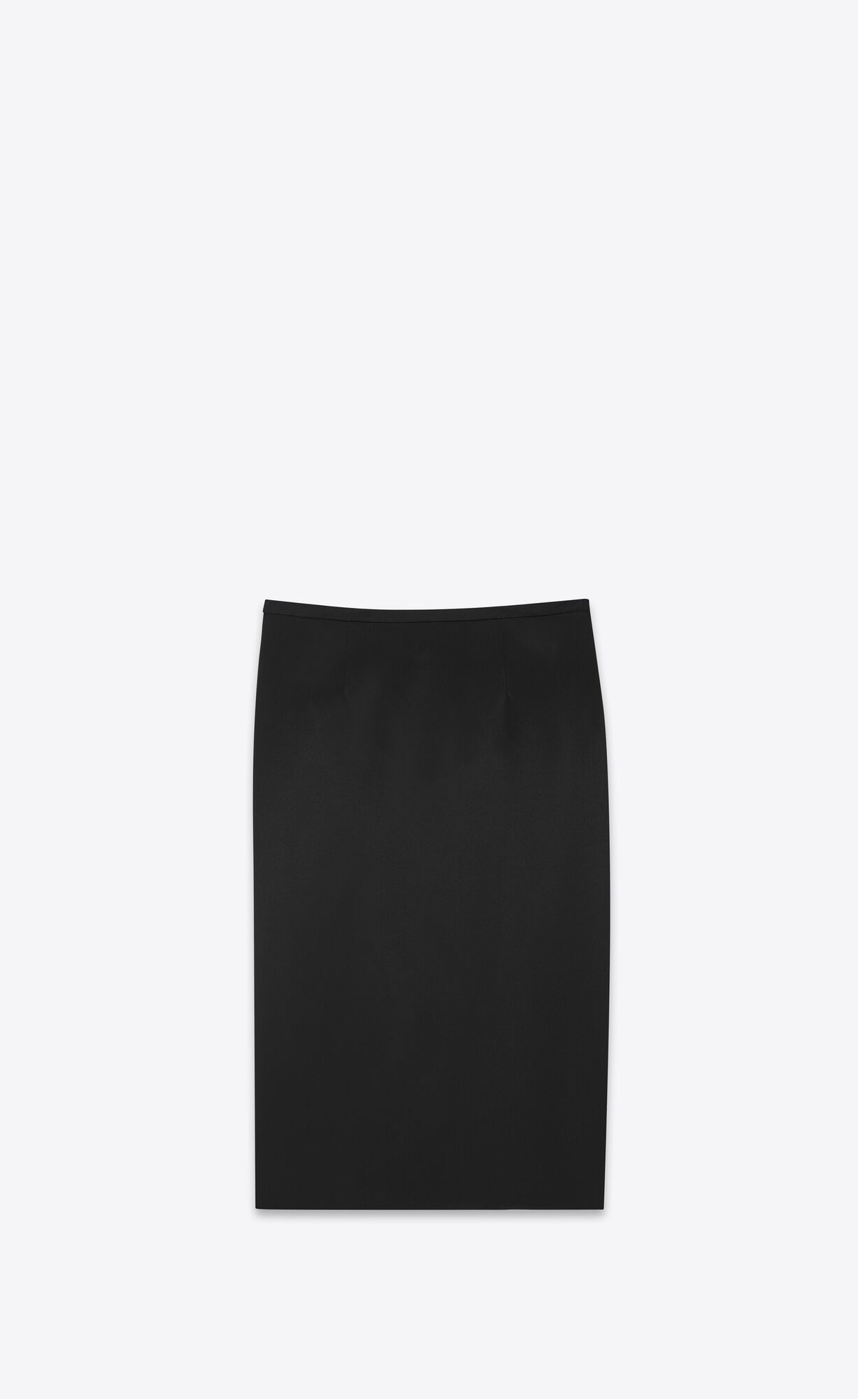 YSL Midi Skirt In Crepe Satin Schwarz | 94561-VMKT