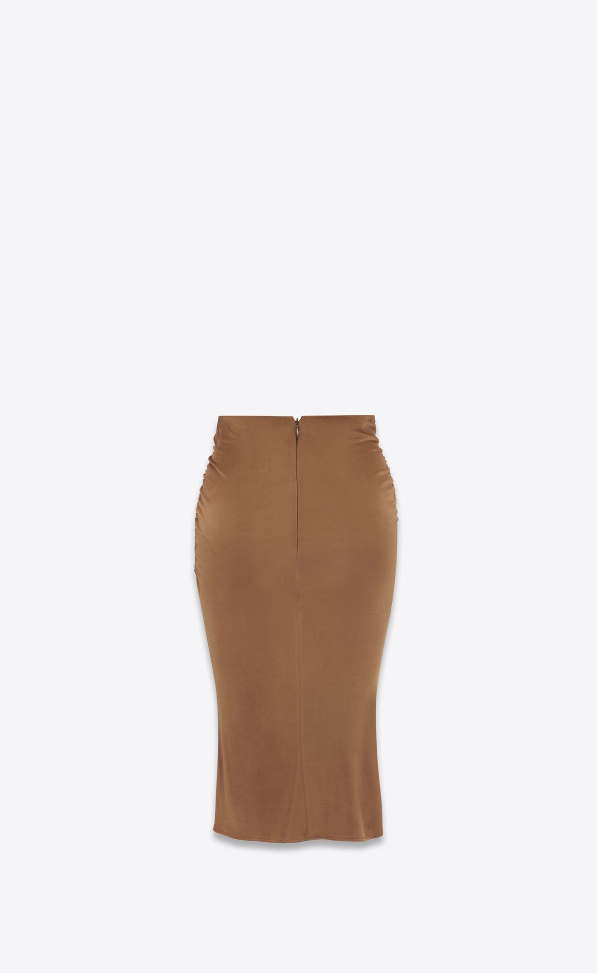 YSL Midi Skirt In Shiny Jersery Terre | 46352-EWZK