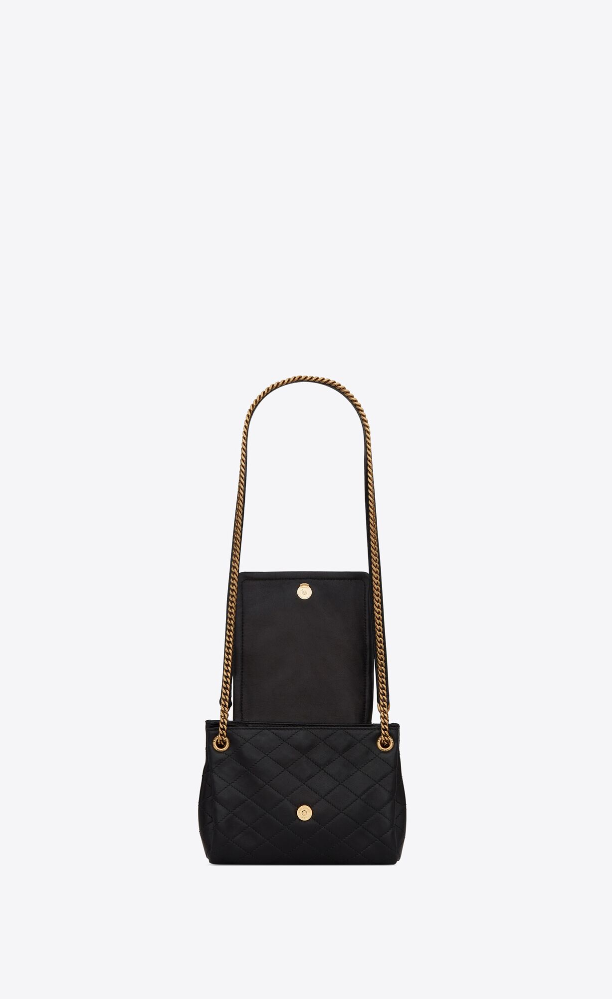 YSL Mini Nolita In Lambskin Schwarz | 96471-VWTY